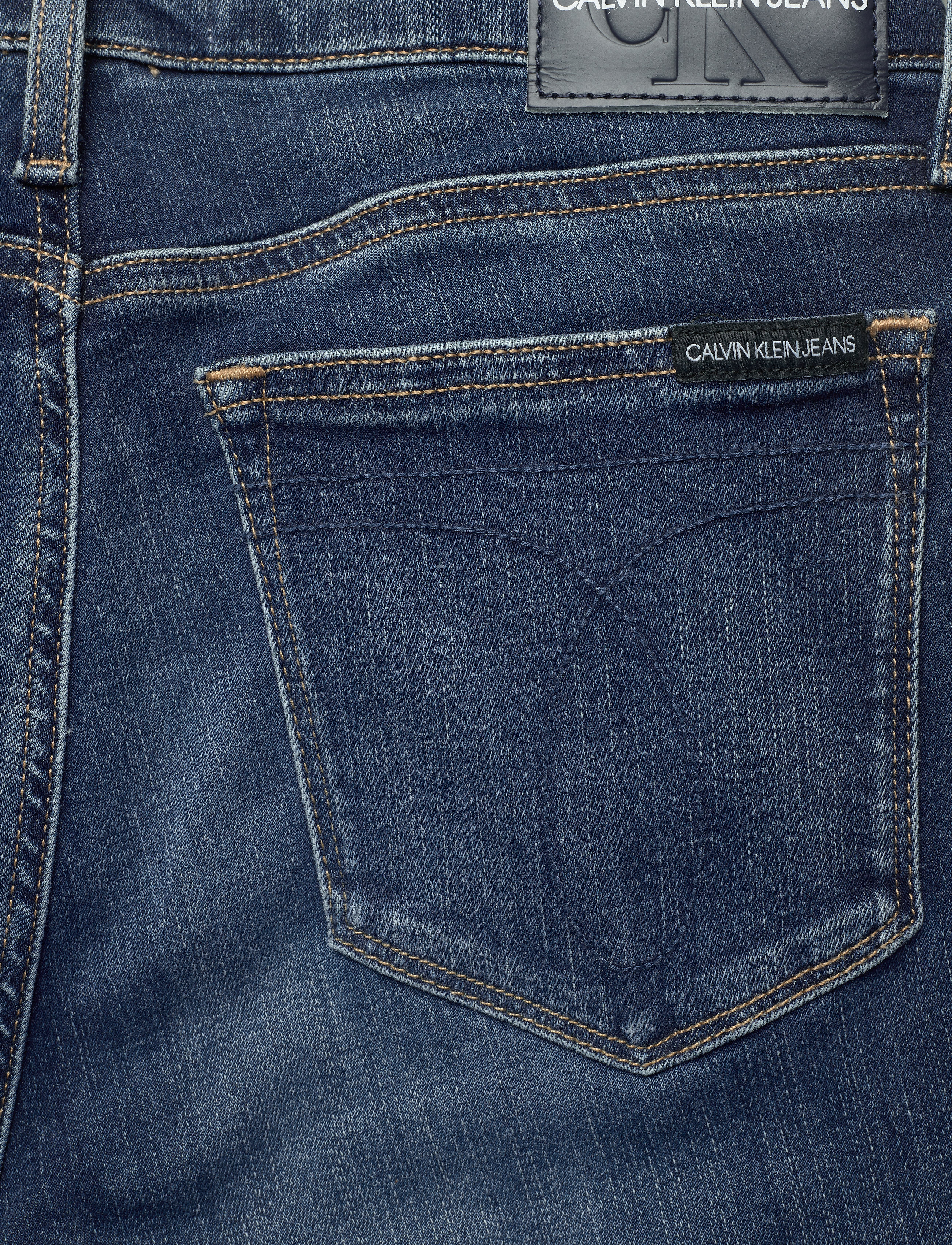 Calvin Klein Jeans - CKJ 011 MID RISE SKINNY ANKLE - ab115 dark blue embro rwh - 4