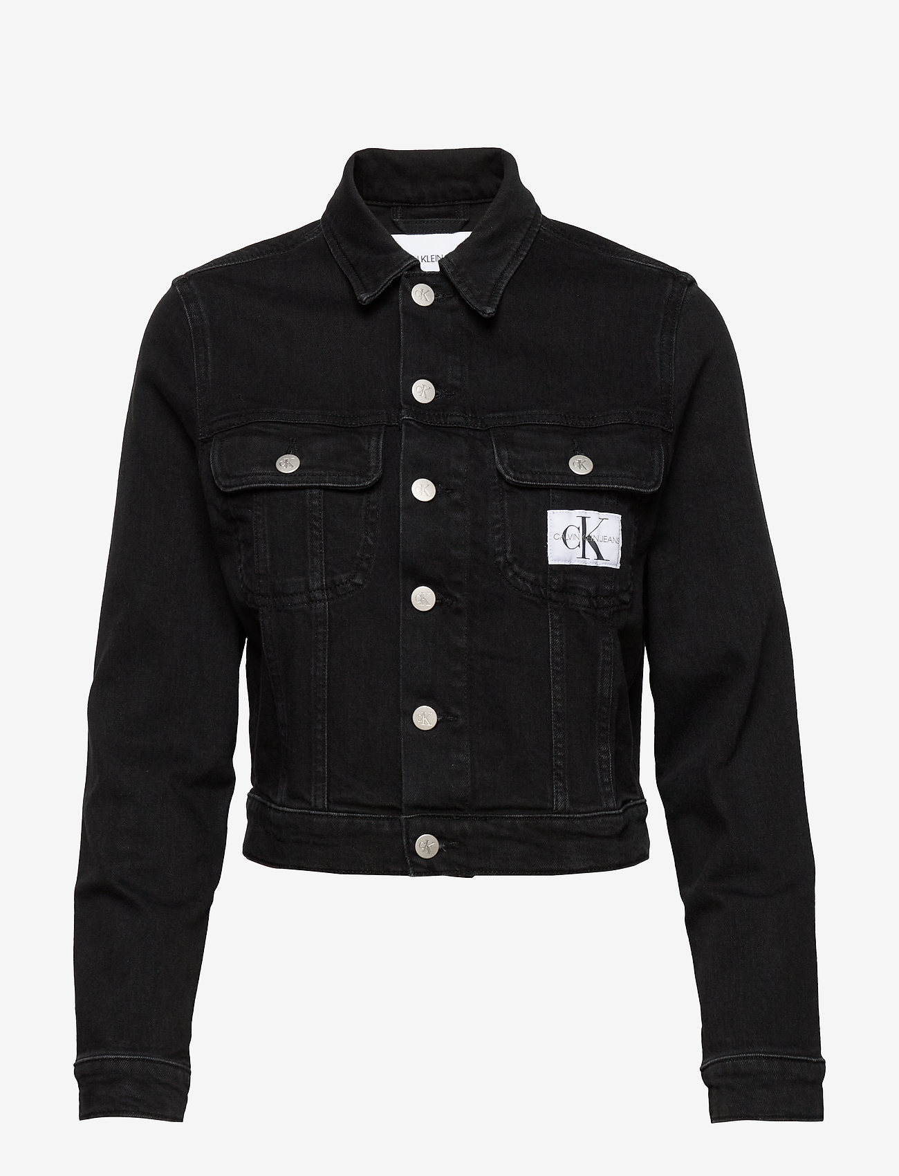 Calvin Klein Jeans - 90S CROP TRUCKER - ab099 washed black - 0