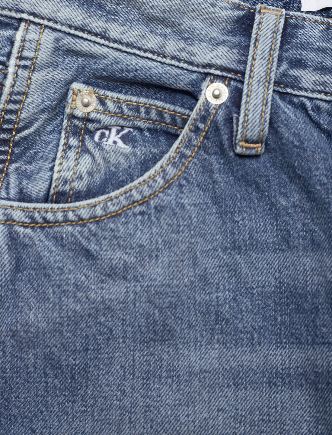 Ckj 030 high rise straight patched jeans sales