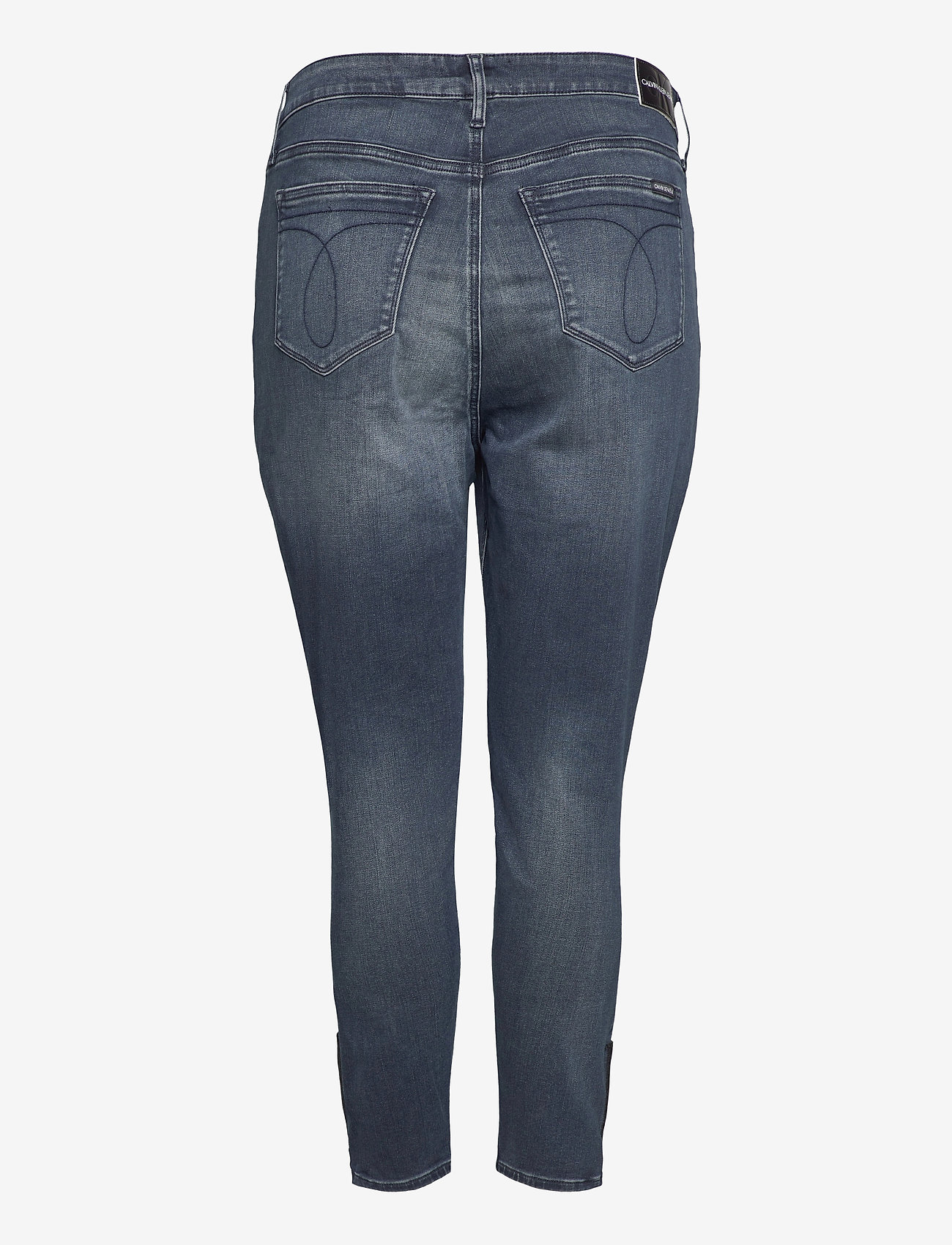 Calvin Klein Jeans - HIGH RISE SKINNY ANKLE - skinny jeans - bb234 - blue black logo zip hem - 1