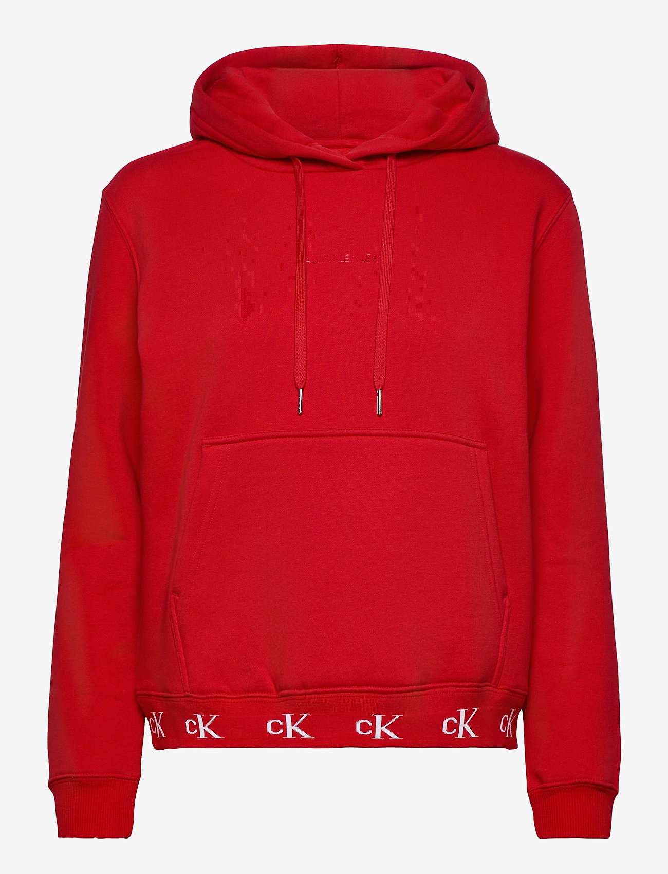 Calvin Klein Jeans - CK LOGO TRIM HOODIE - red hot - 0
