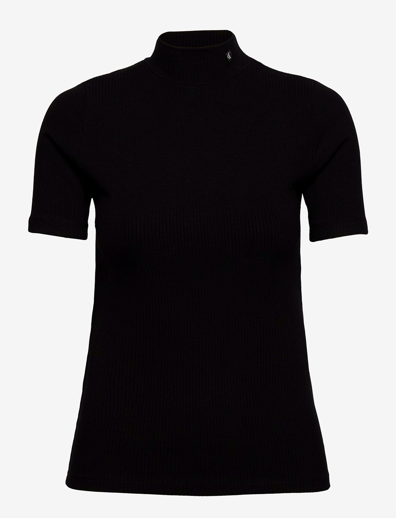 Calvin Klein Jeans - RIB SS MOCK NECK - ck black - 0