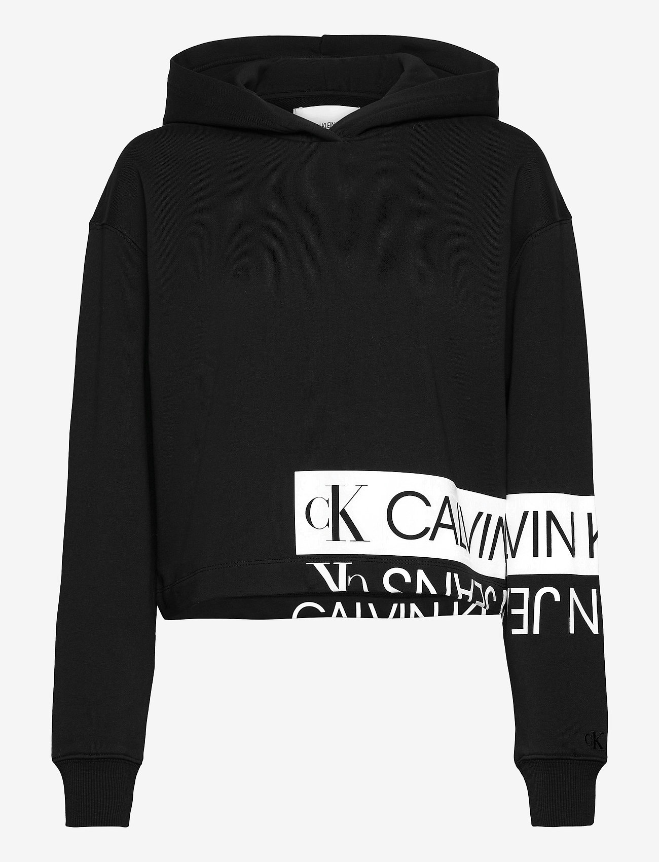 Calvin Klein Jeans - MIRRORED LOGO HOODIE - ck black / bright white - 0