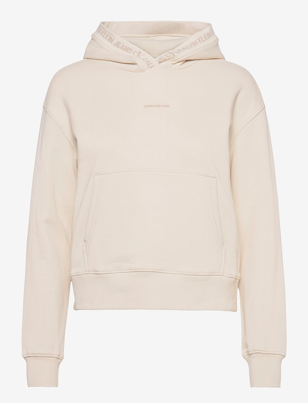 Calvin Klein Jeans - LOGO TRIM HOODIE - white sand - 0