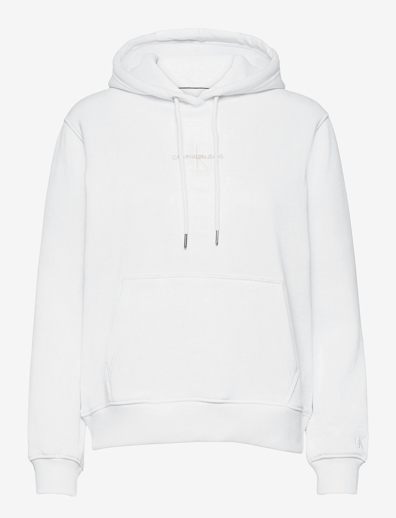 Calvin Klein Jeans - MONOGRAM LOGO HOODIE - bright white - 0