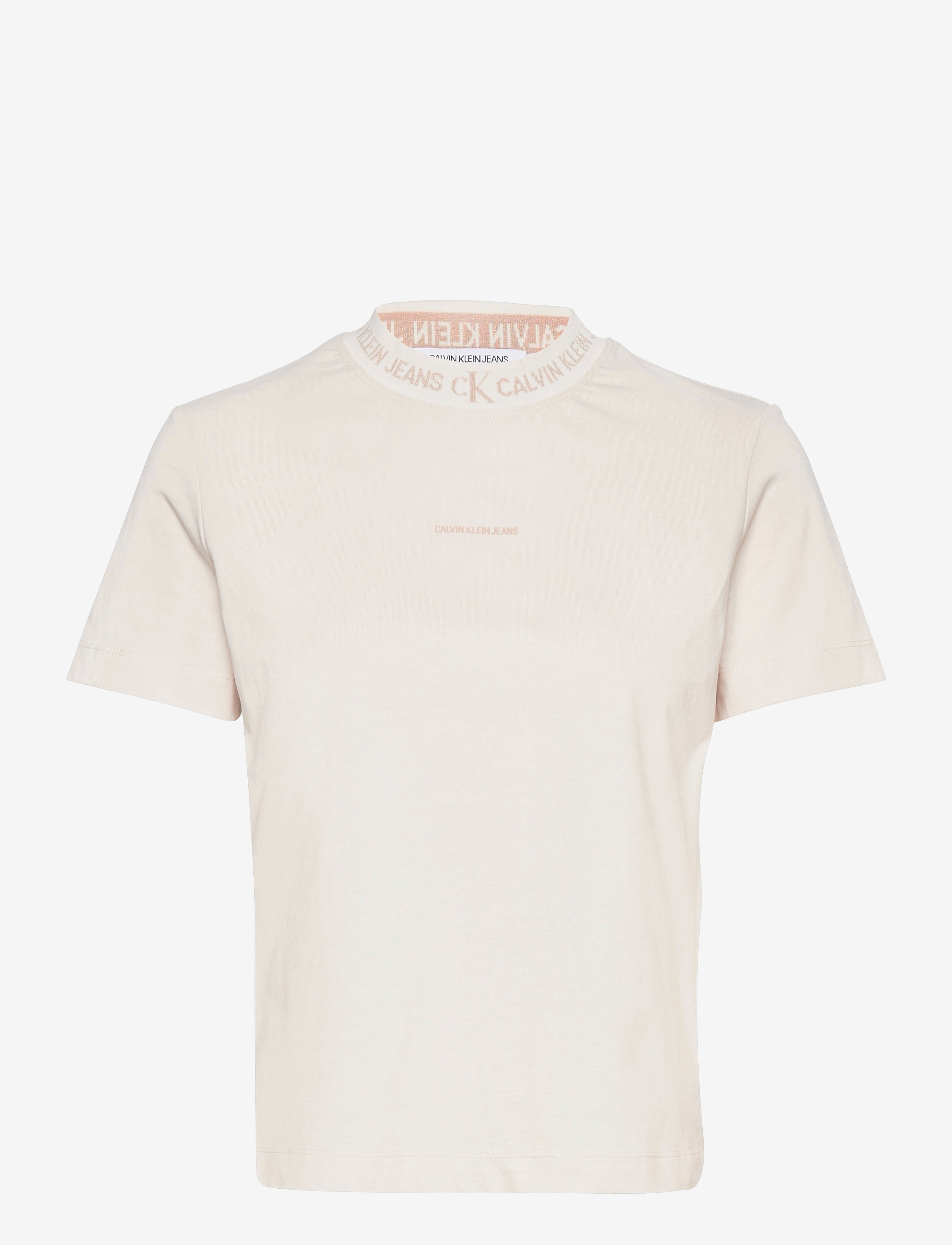 Calvin Klein Jeans - LOGO INTARSIA TEE - white sand - 0