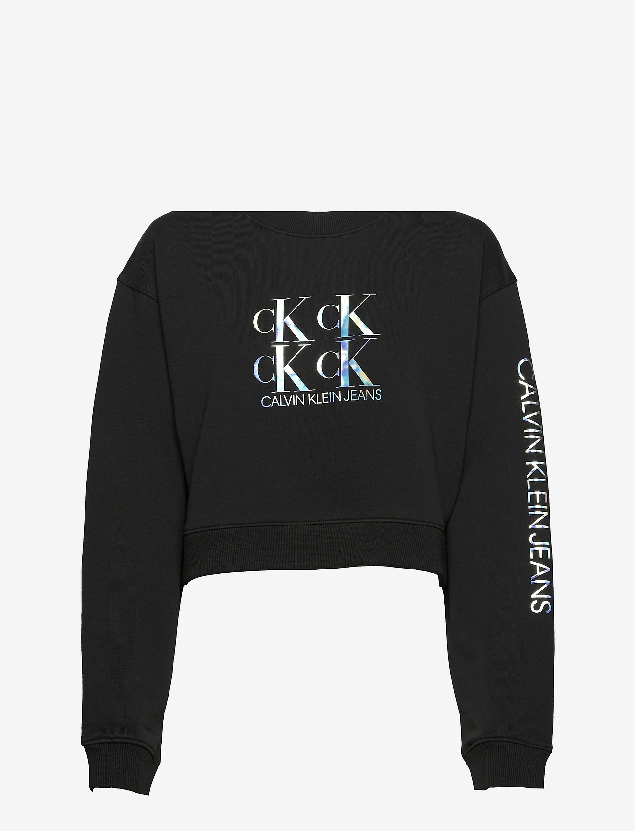 Calvin Klein Jeans - SHINE LOGO CREW NECK - ck black - 0