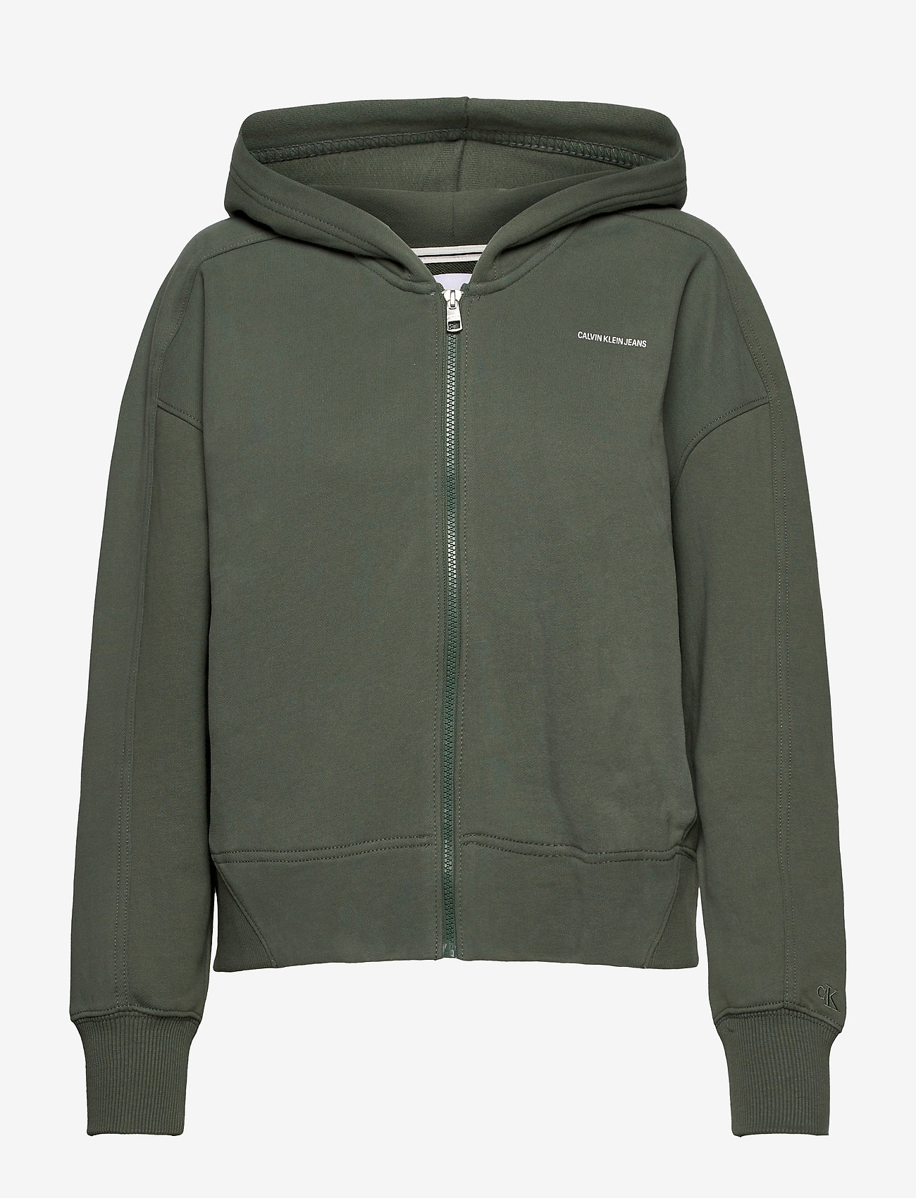 MICRO BRANDING ZIP-THROUGH - DUCK GREEN