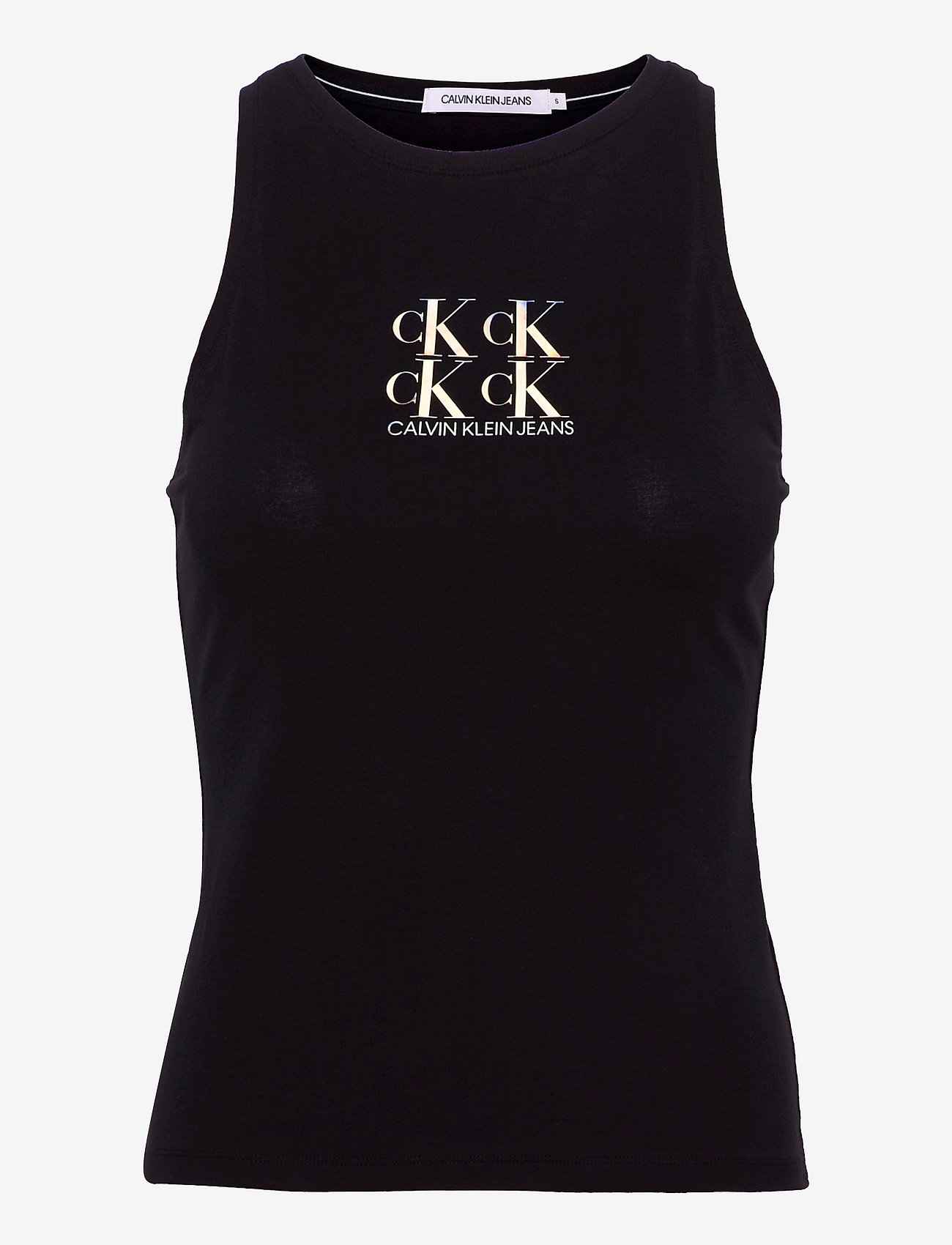 Calvin Klein Jeans - SHINE LOGO RACER BACK TOP - ck black - 0