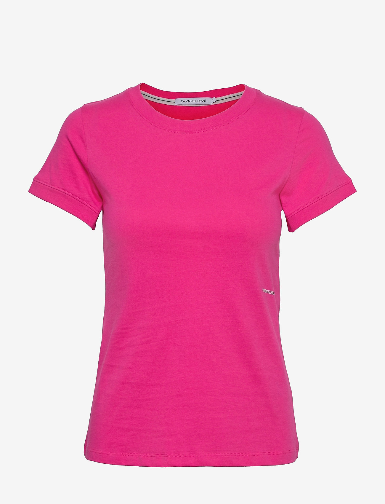 Calvin Klein Jeans - MICRO BRANDING OFF PLACED TEE - party pink - 0