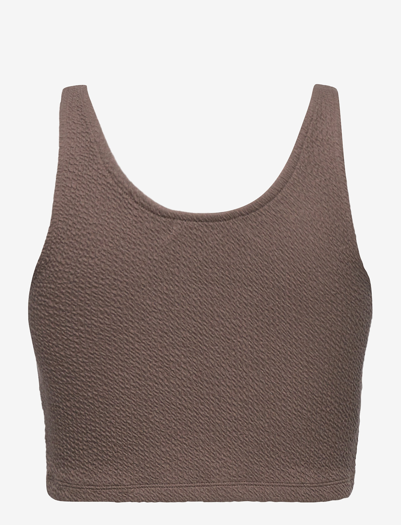 Calvin Klein Jeans - SLUB RIB CROPPED STRAPPY TOP - dusty brown - 1
