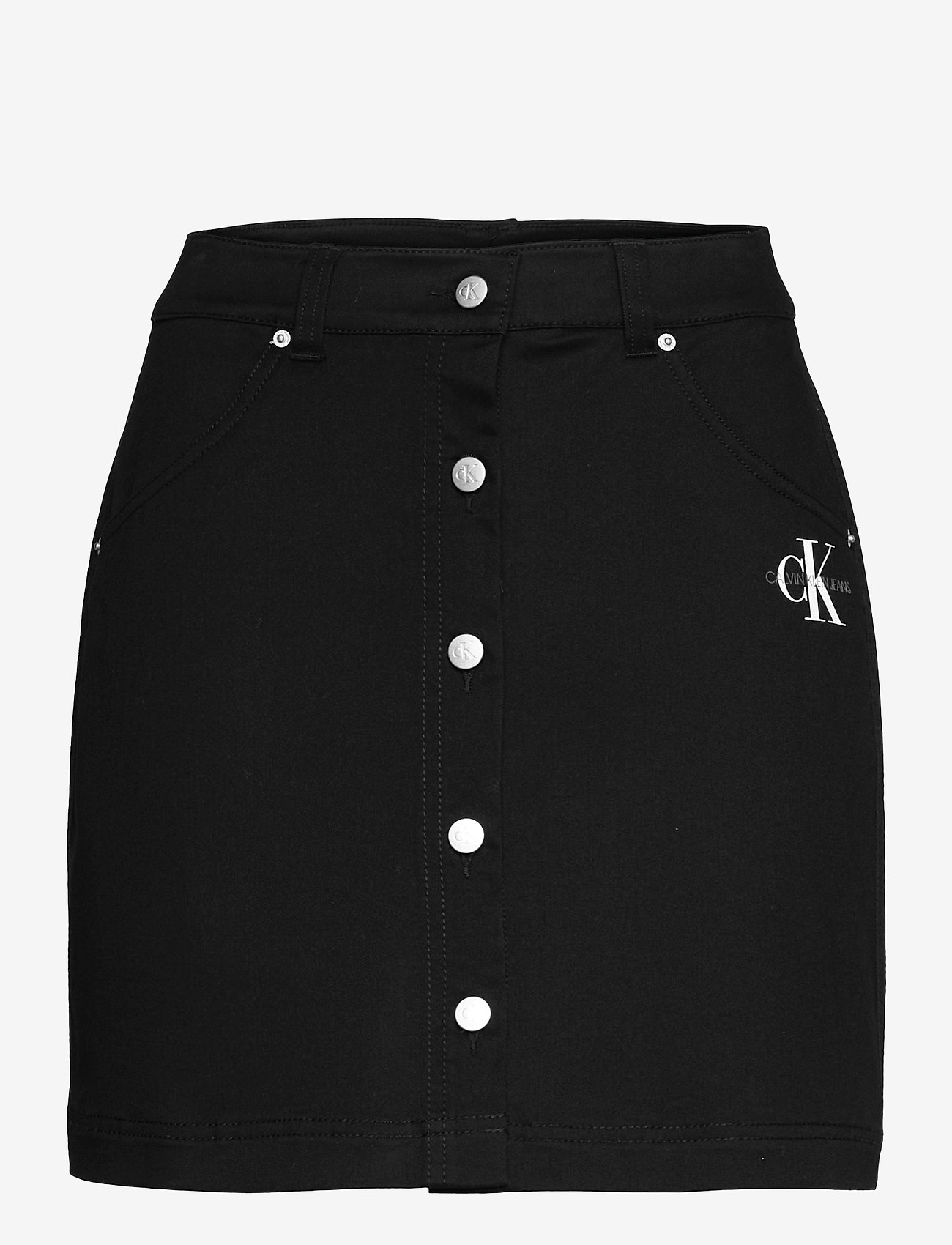 Calvin Klein Jeans - COTTON TWILL MINI SKIRT - ck black - 0