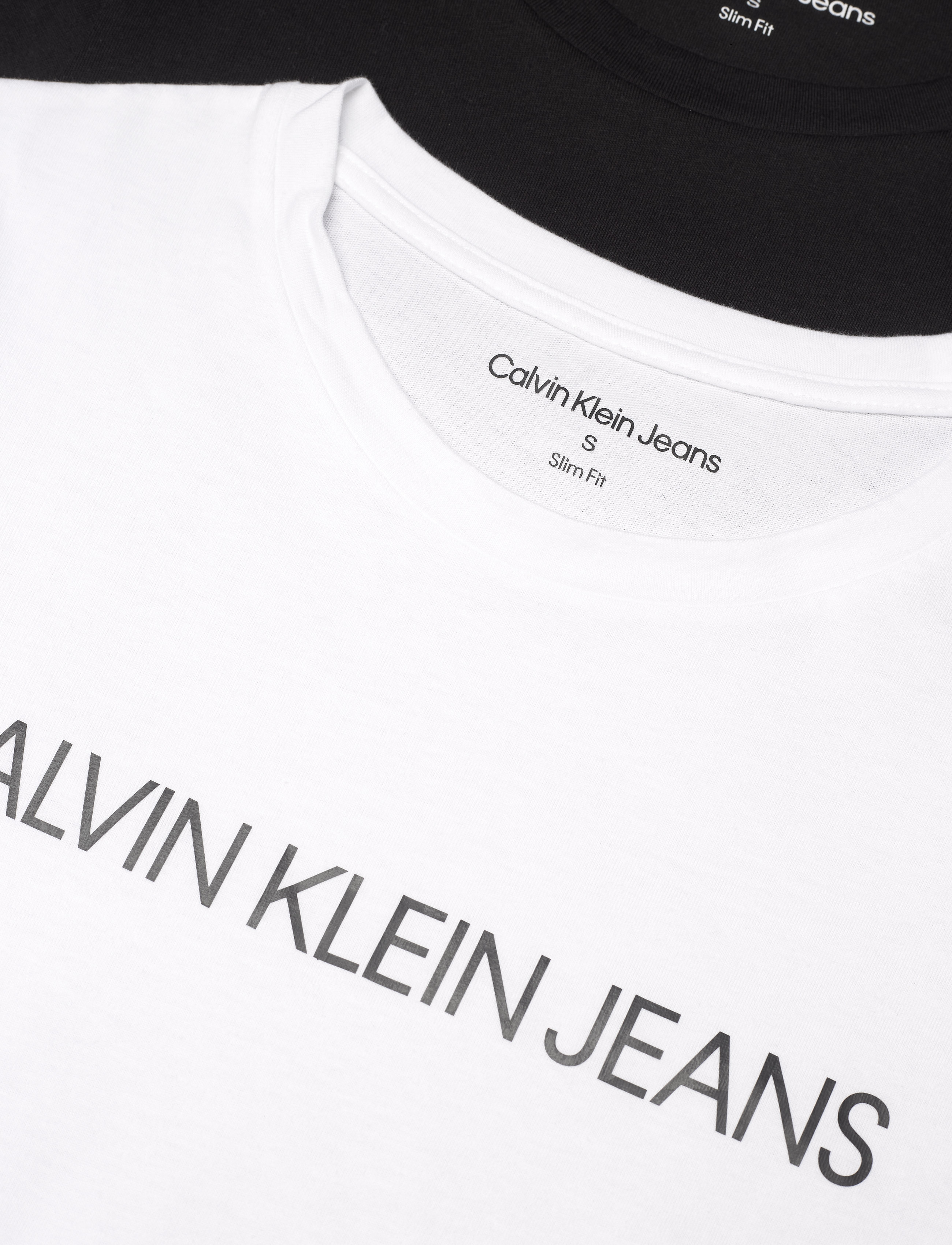 Calvin Klein Jeans - 2-PACK T-SHIRT - bright white / ck black - 1