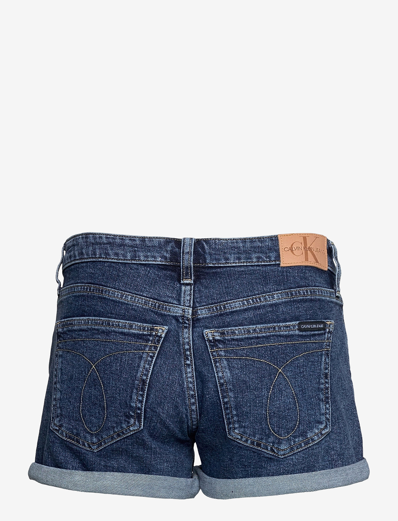 Calvin Klein Jeans - MID RISE SHORT ROLLED - denim dark - 1