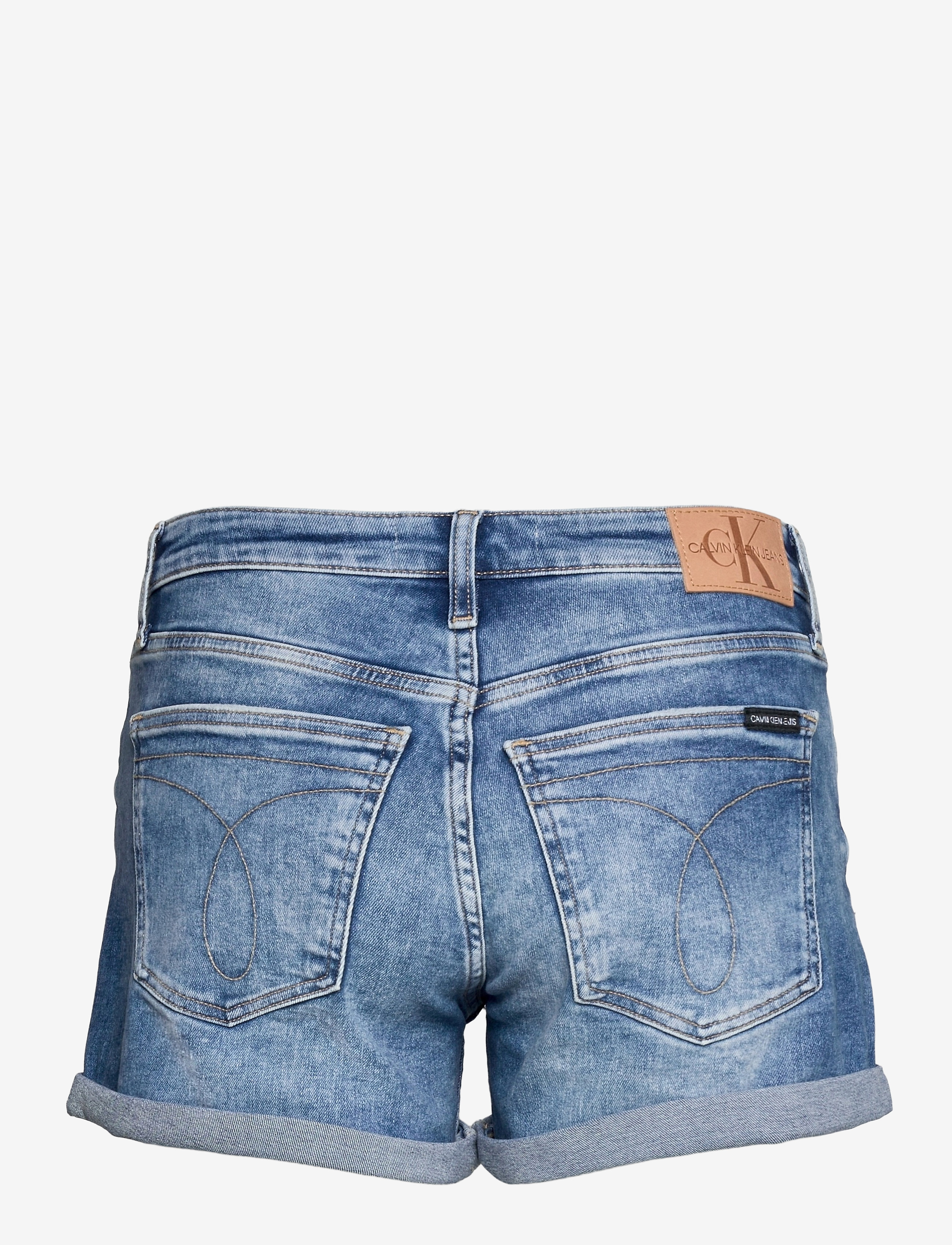 Calvin Klein Jeans - MID RISE SHORT ROLLED - denim dark - 1