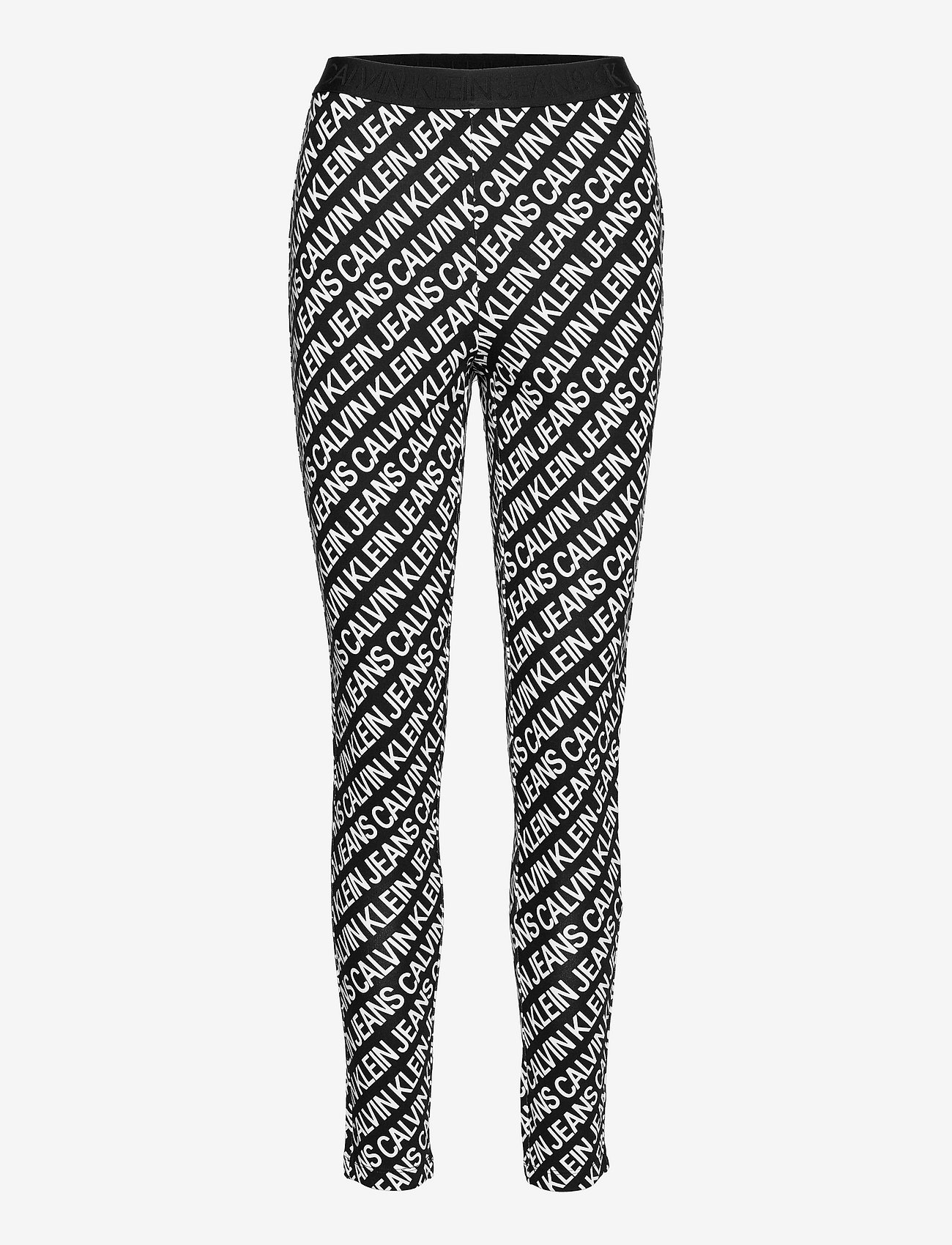 Calvin Klein Jeans - MILANO AOP LOGO ELASTIC LEGGING - institutional logo aop black - 0