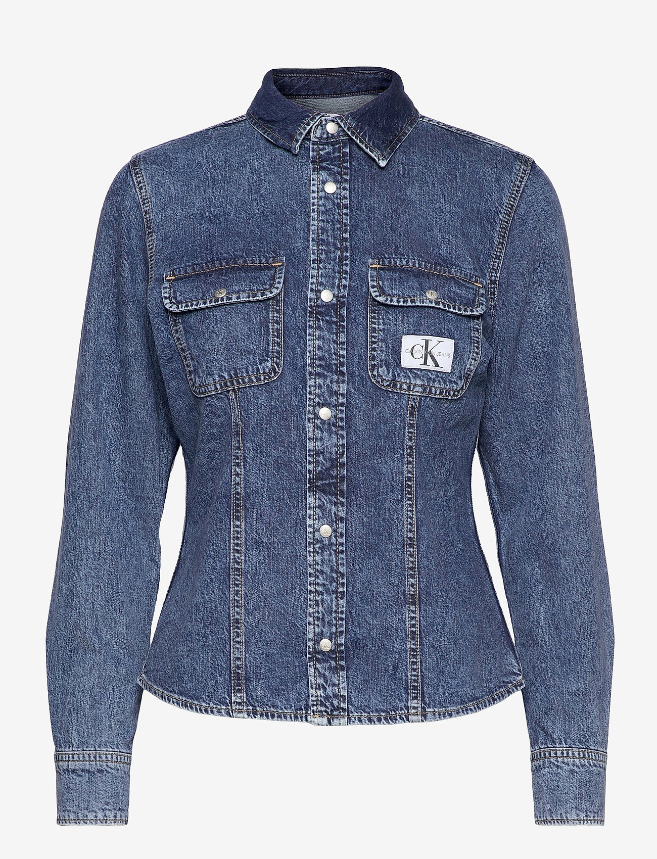 Calvin Klein Jeans - ARCHIVE LEAN SHIRT - denim medium - 0