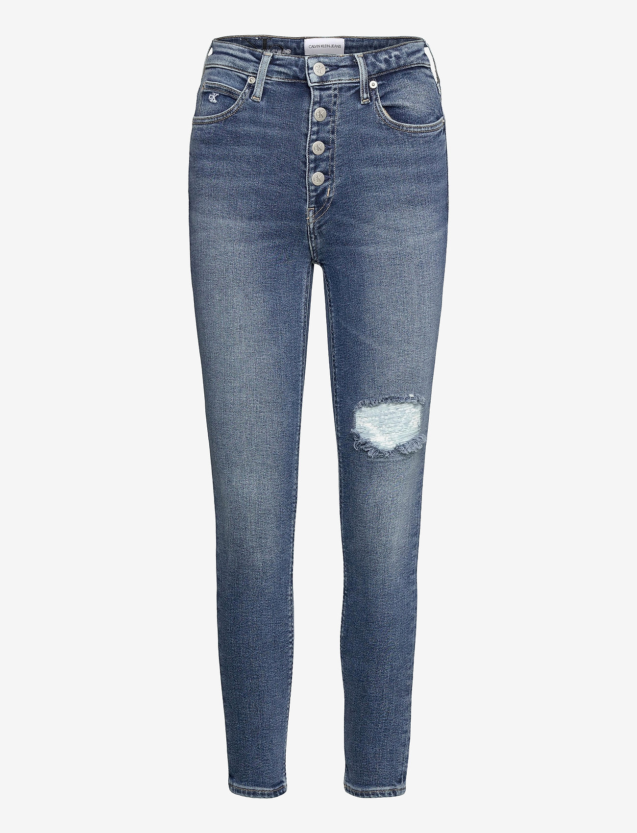 Calvin Klein Jeans - HIGH RISE SKINNY ANKLE - denim medium - 0