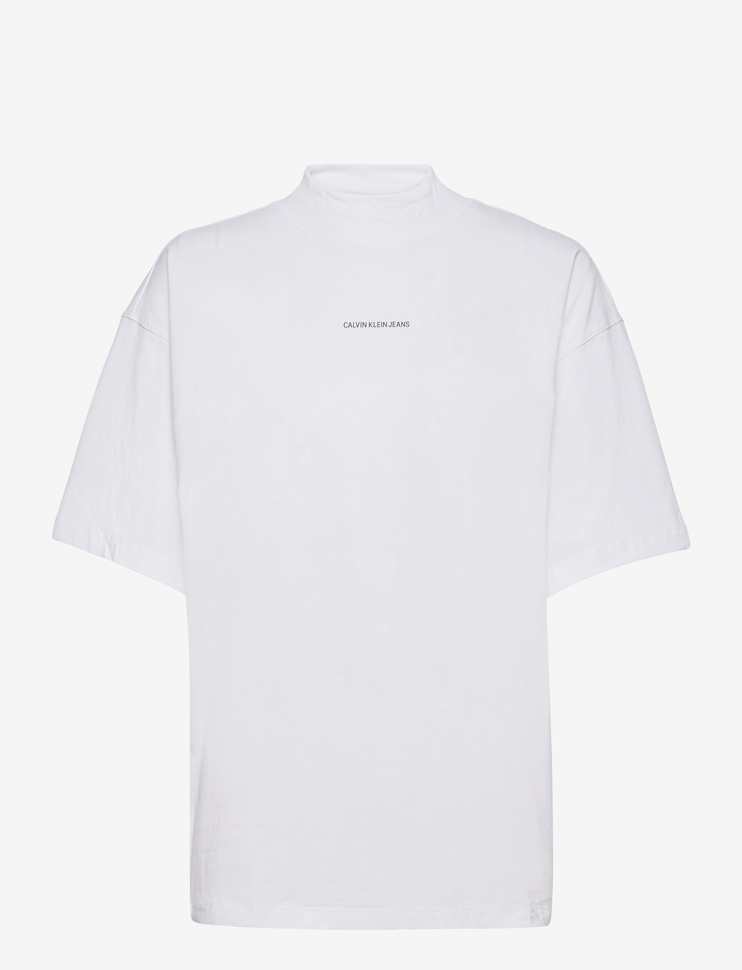 Calvin Klein Jeans - UNISEX MICRO BRANDING MOCK NECK - bright white - 0
