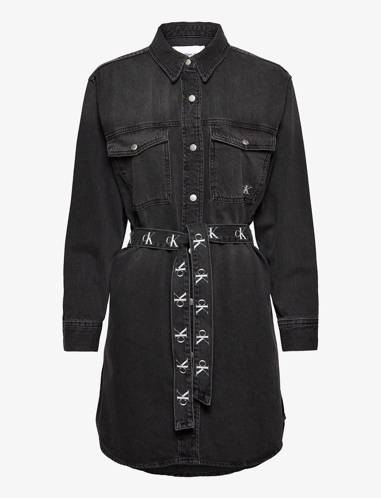 Calvin Klein Jeans - RELAXED SHIRT DRESS - denim black - 0