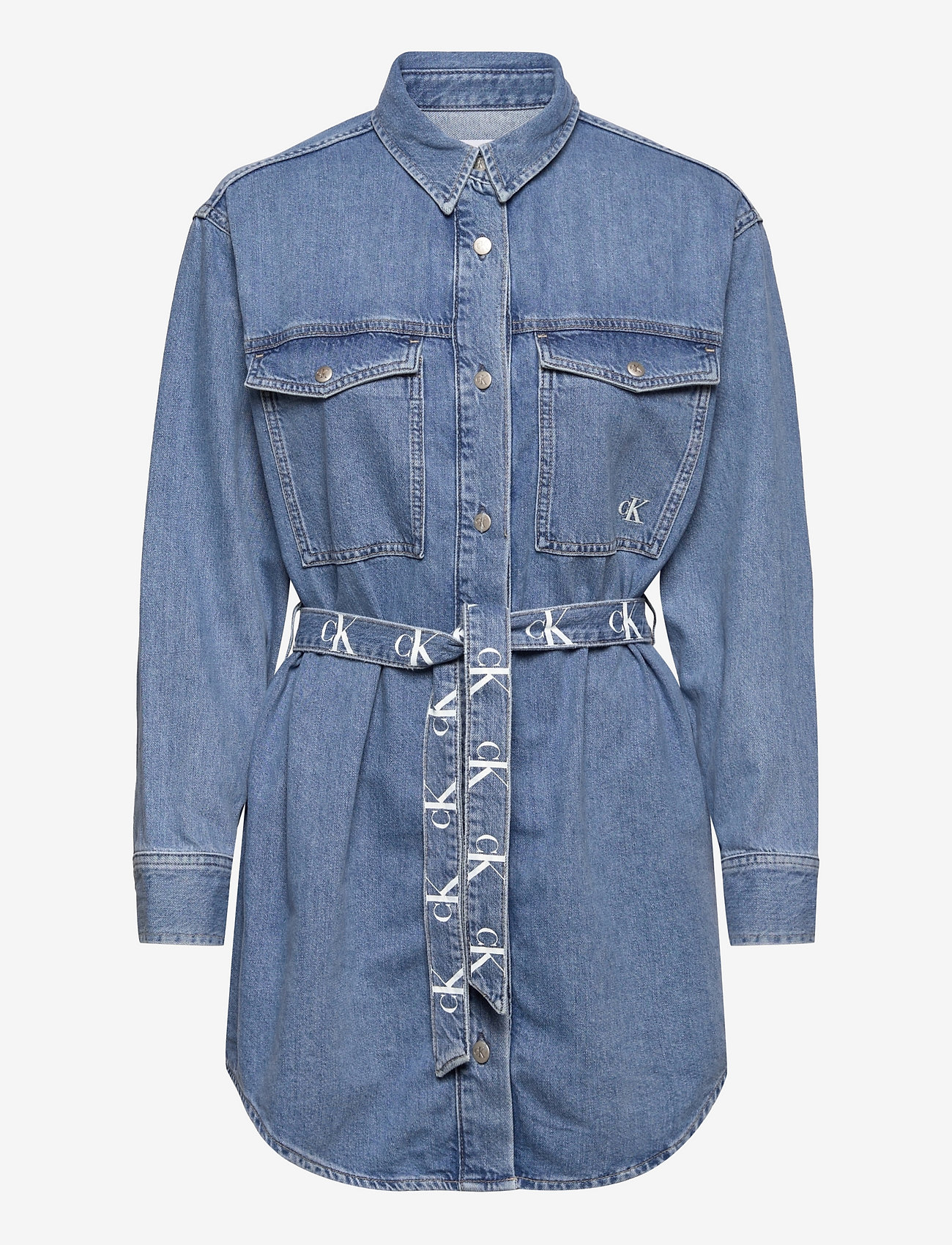Calvin Klein Jeans - RELAXED SHIRT DRESS - denim medium - 0