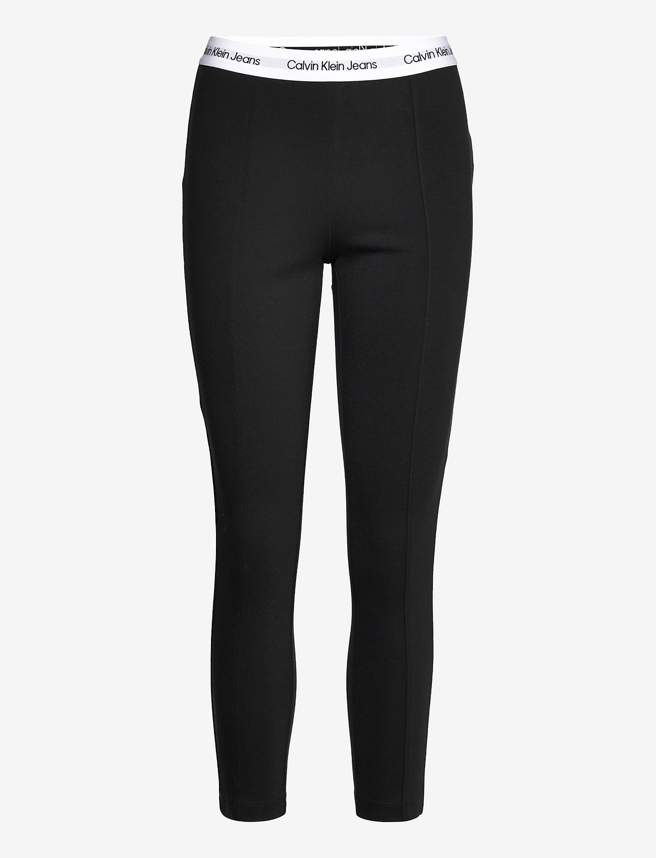 Calvin Klein Jeans - CONTRAST TAPE MILANO 7/8 LEGGING - ck black - 0
