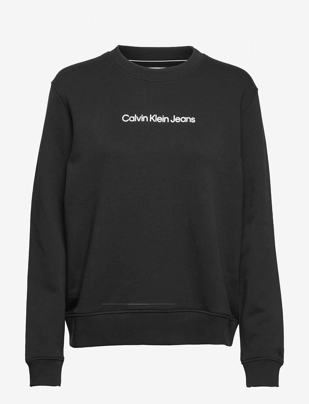 Calvin Klein Jeans - SHRUNKEN INSTITUTIONAL CREW NECK - ck black - 0