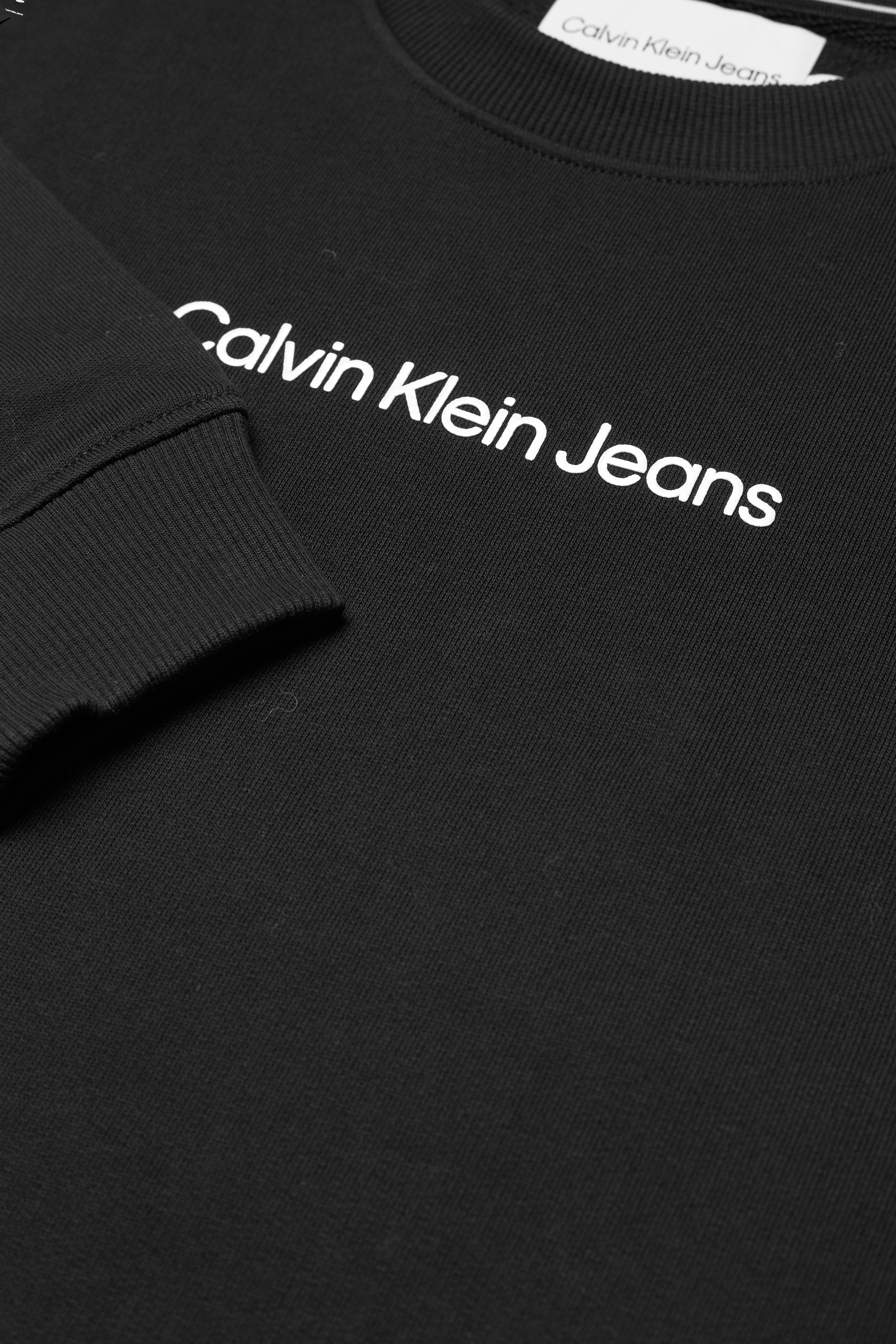 Calvin Klein Jeans - SHRUNKEN INSTITUTIONAL CREW NECK - ck black - 2