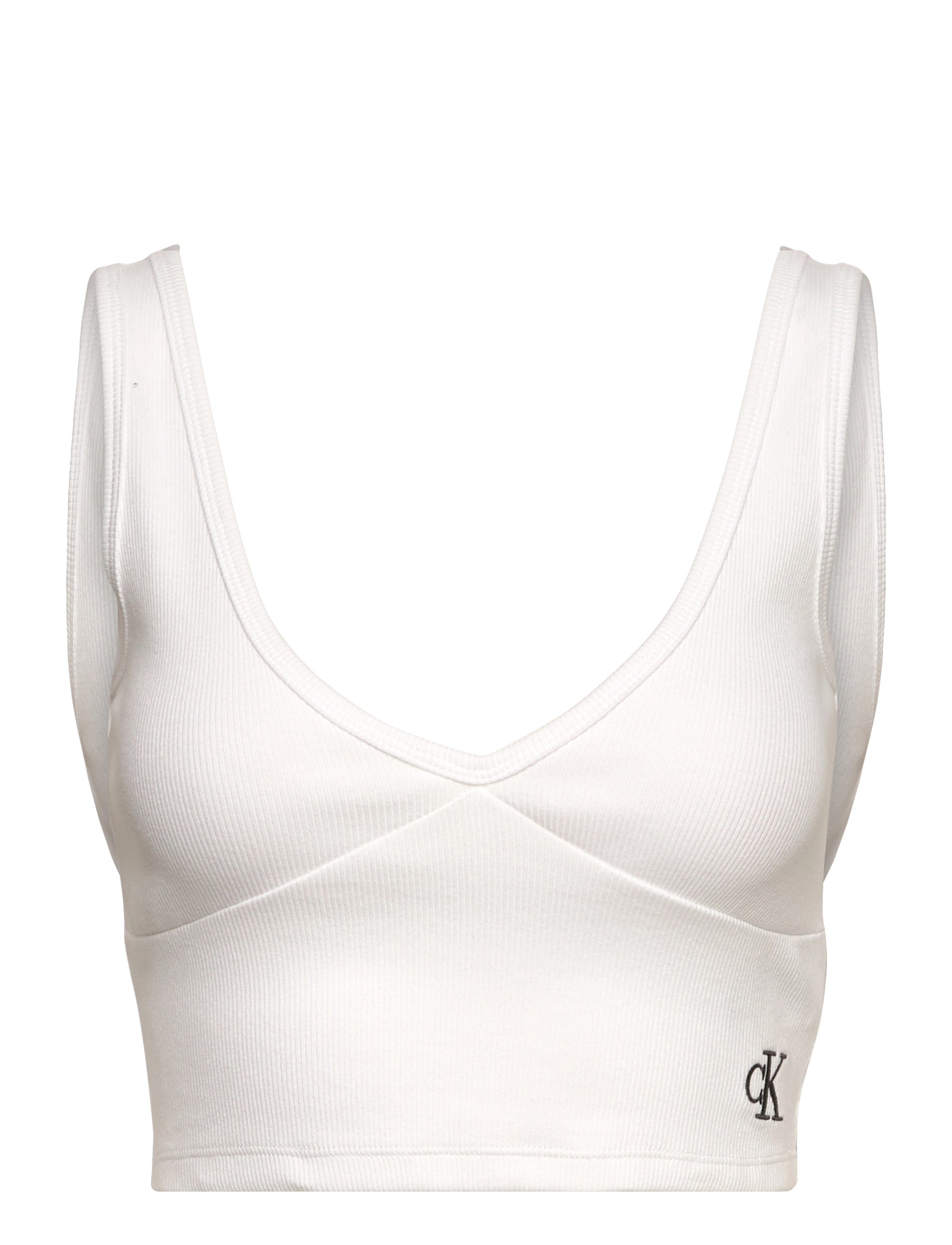 CK RIB CROP TOP - BRIGHT