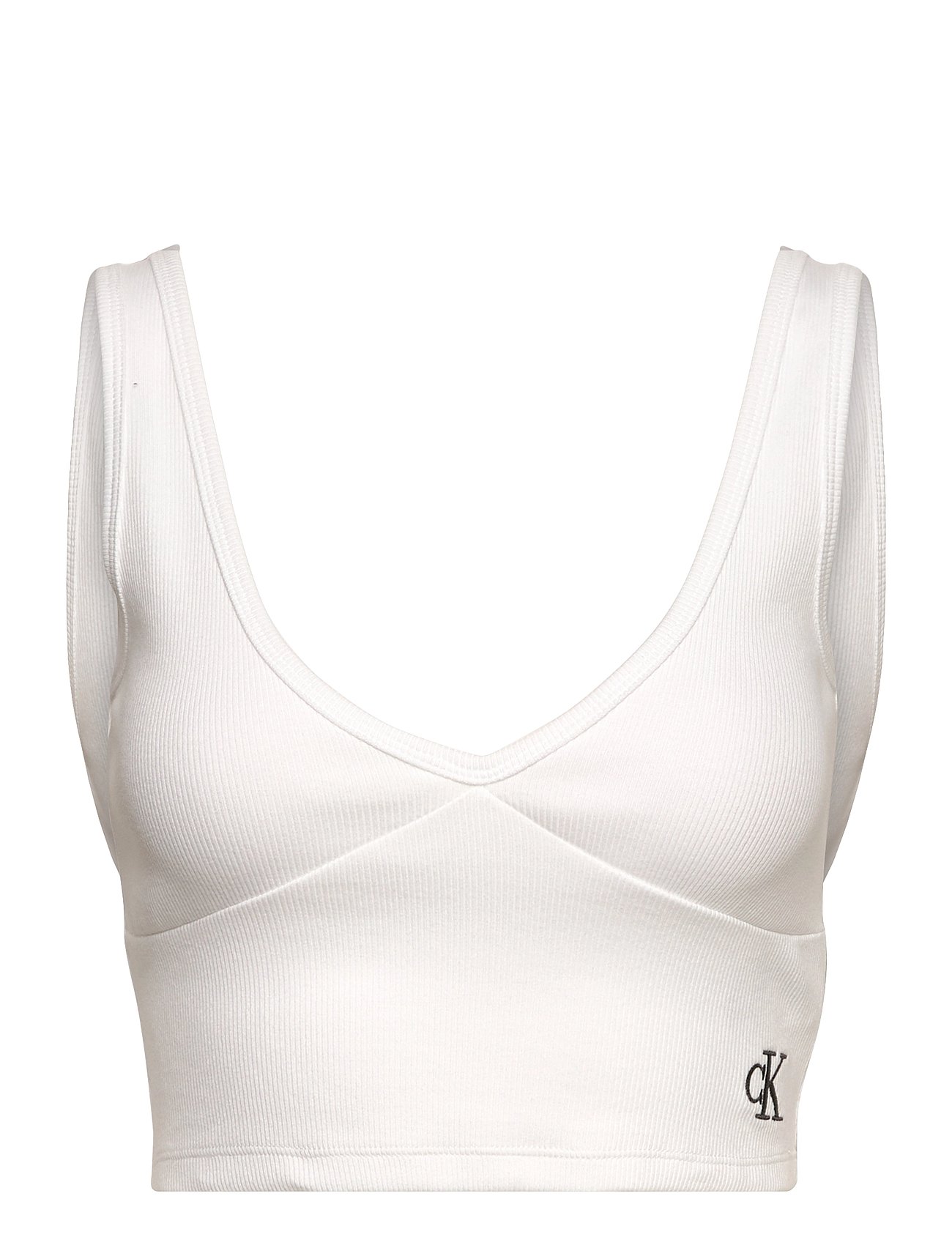 CK RIB CROP TOP - BRIGHT