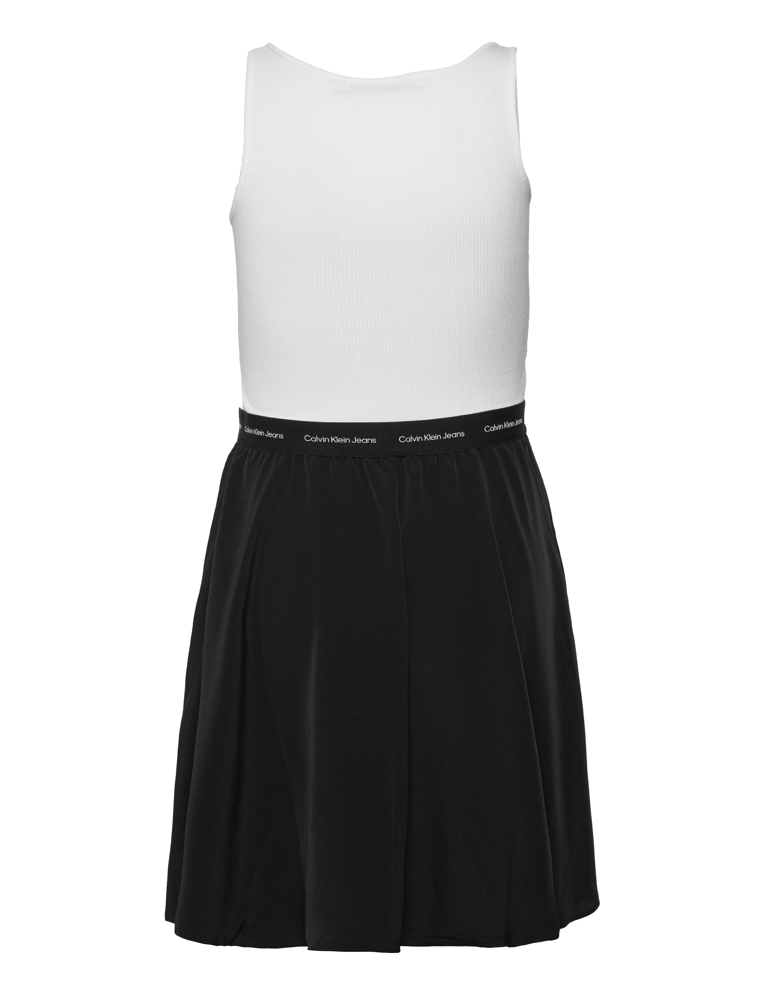 Calvin Klein Jeans - CONTRAST TAPE ELASTIC DRESS - bright white / ck black - 1
