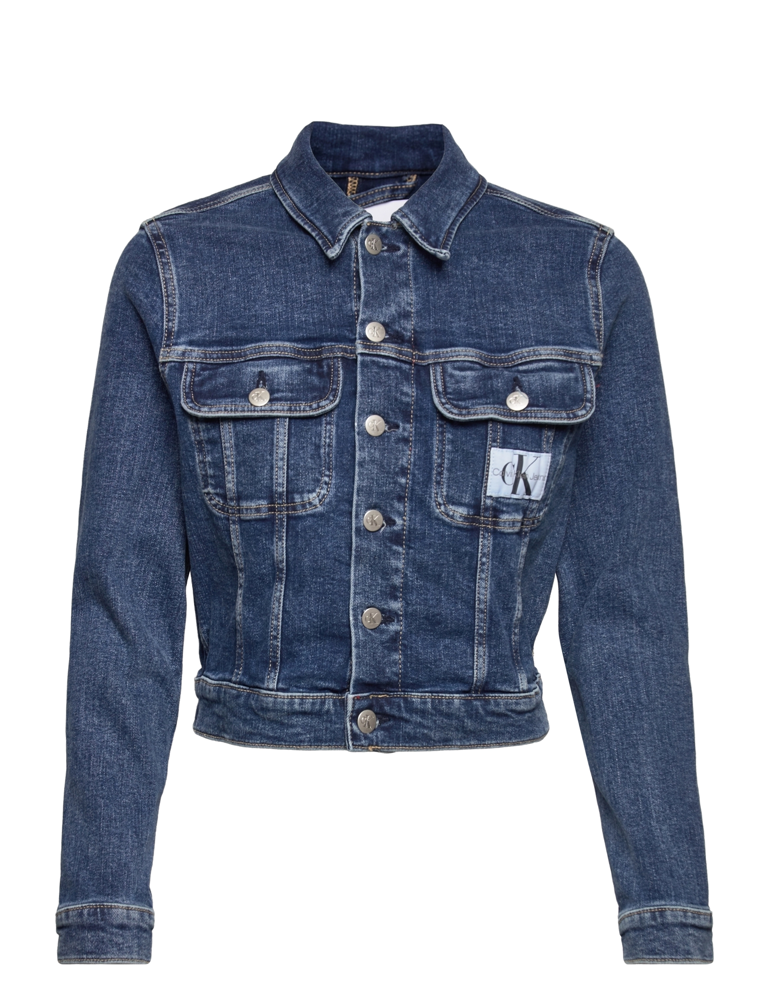 CROPPED 90s DENIM JACKET - DENIM DARK