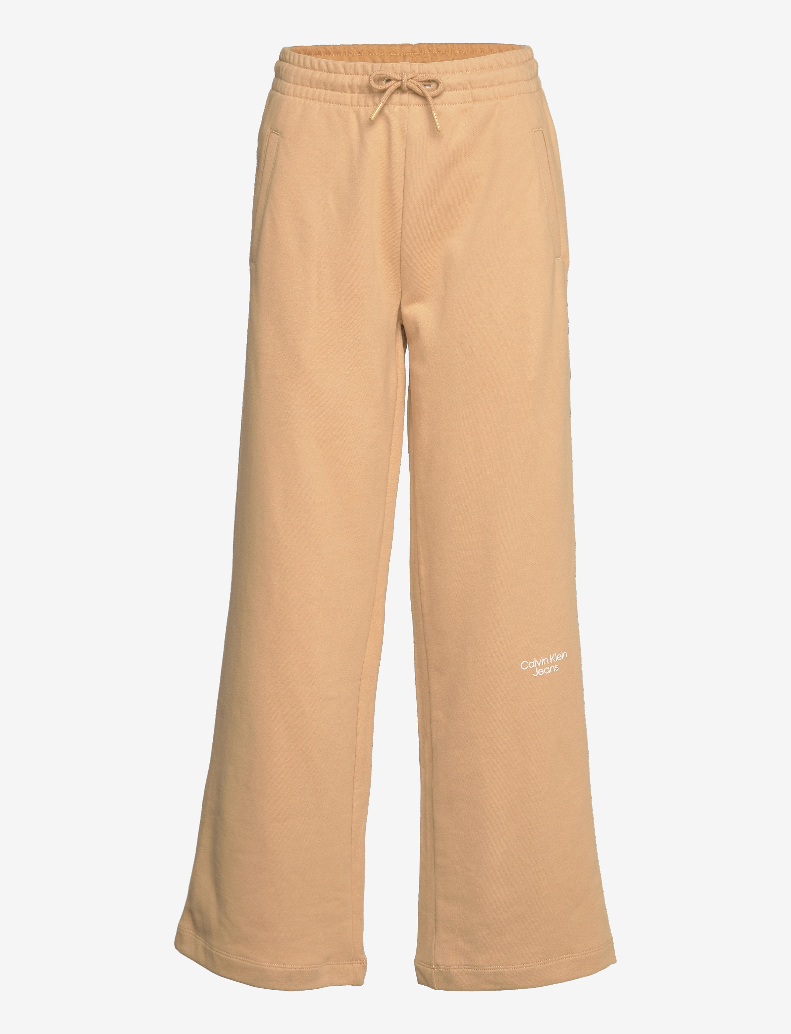 STACKED LOGO WIDE LEG JOG PANT - TAWNY