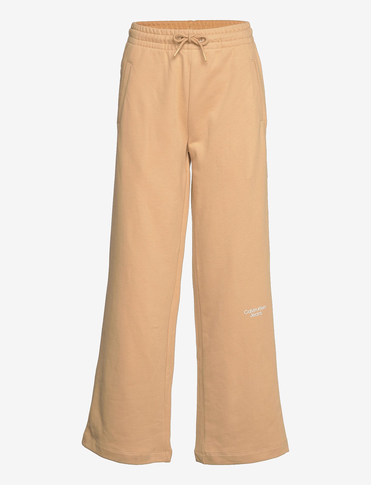 STACKED LOGO WIDE LEG JOG PANT - TAWNY