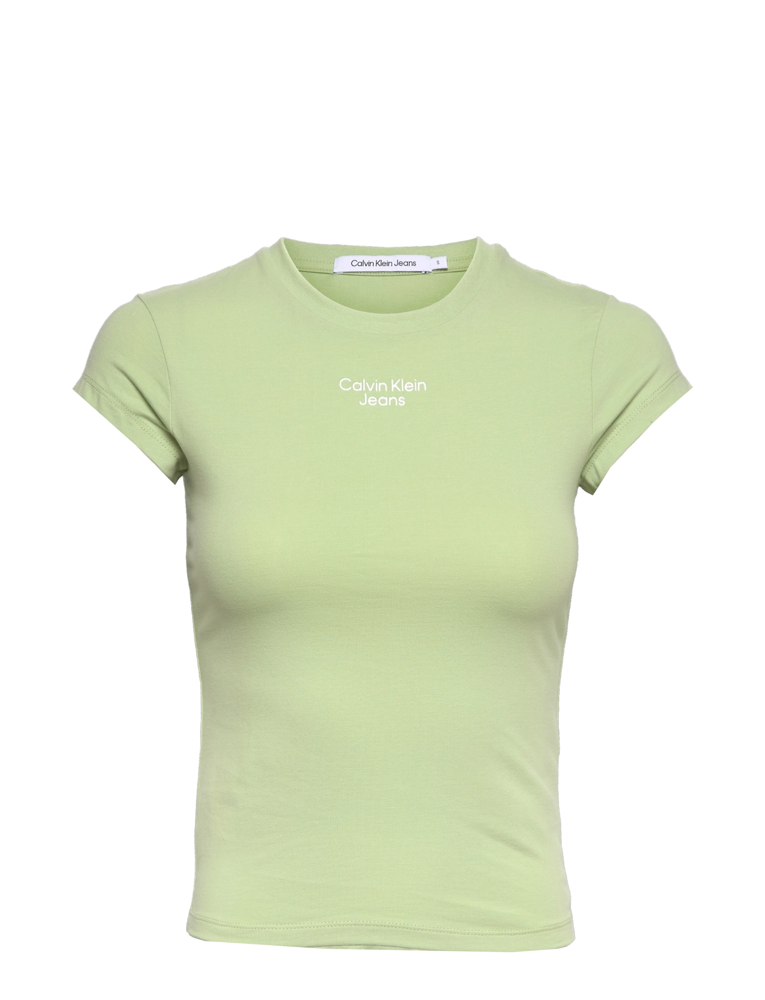 Calvin Klein Jeans - STACKED LOGO TIGHT TEE - jaded green - 0