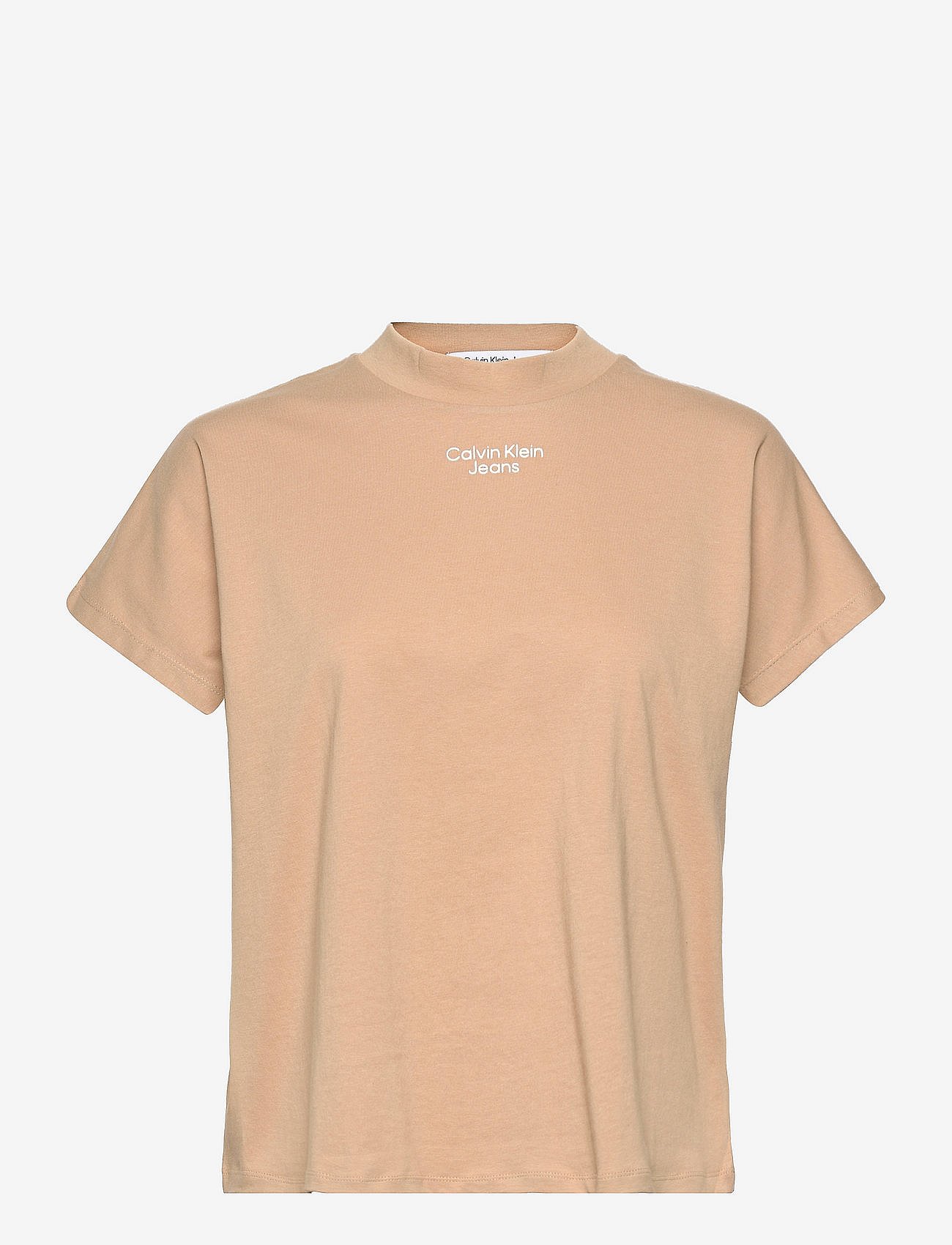 STACKED LOGO LOOSE TEE - TAWNY