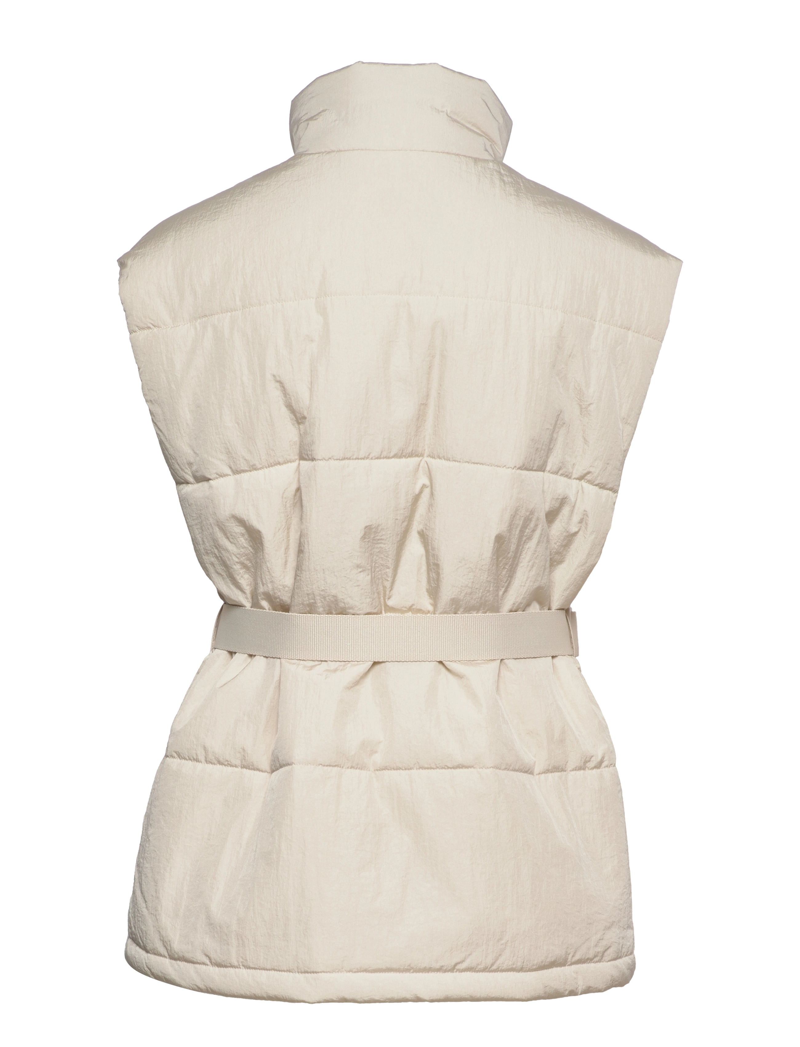 Calvin Klein Jeans - MONOGRAM BELTED CRINKLE VEST - eggshell - 1