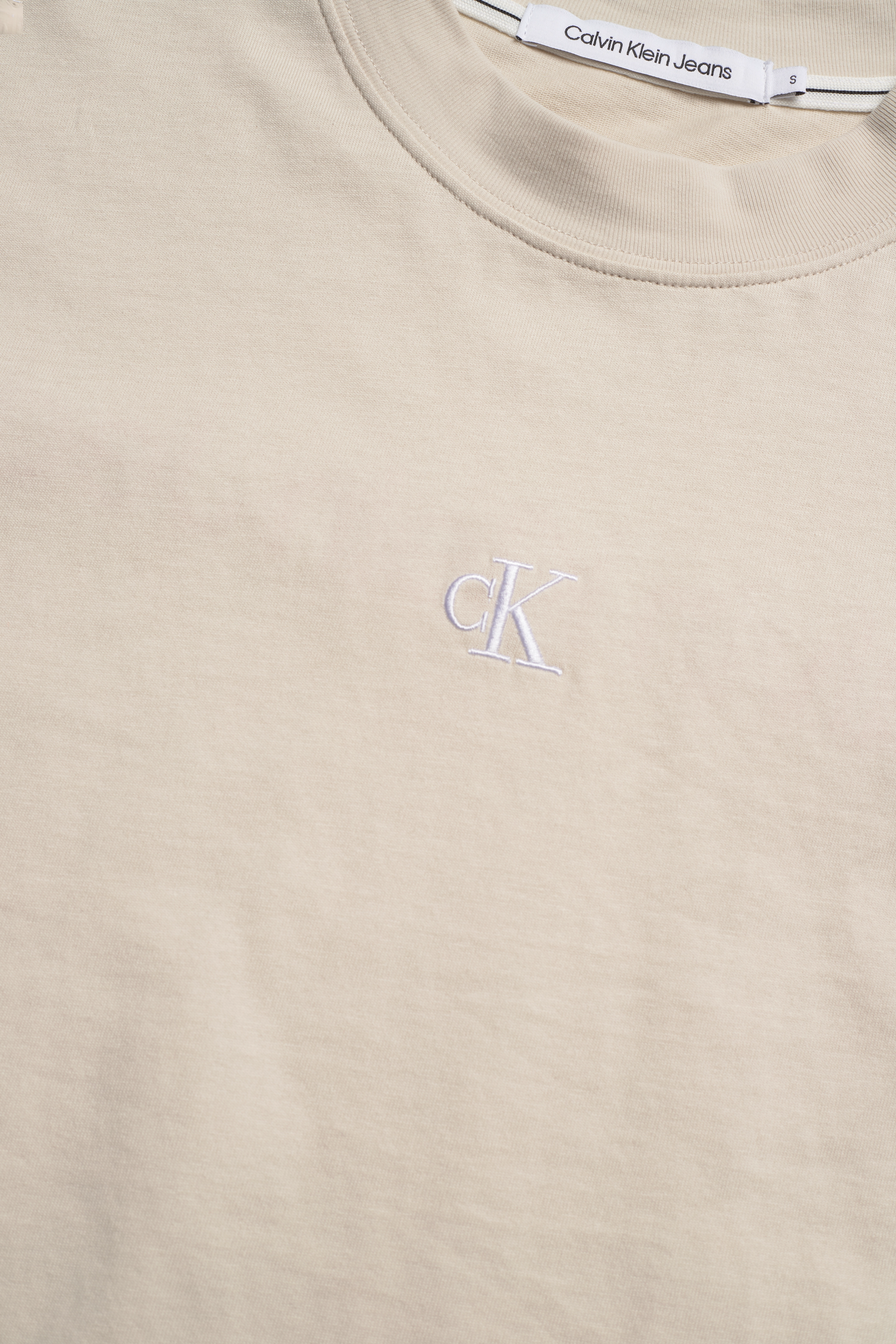 Calvin Klein Jeans - TWO TONE MONOGRAM LOOSE TEE - eggshell - 2