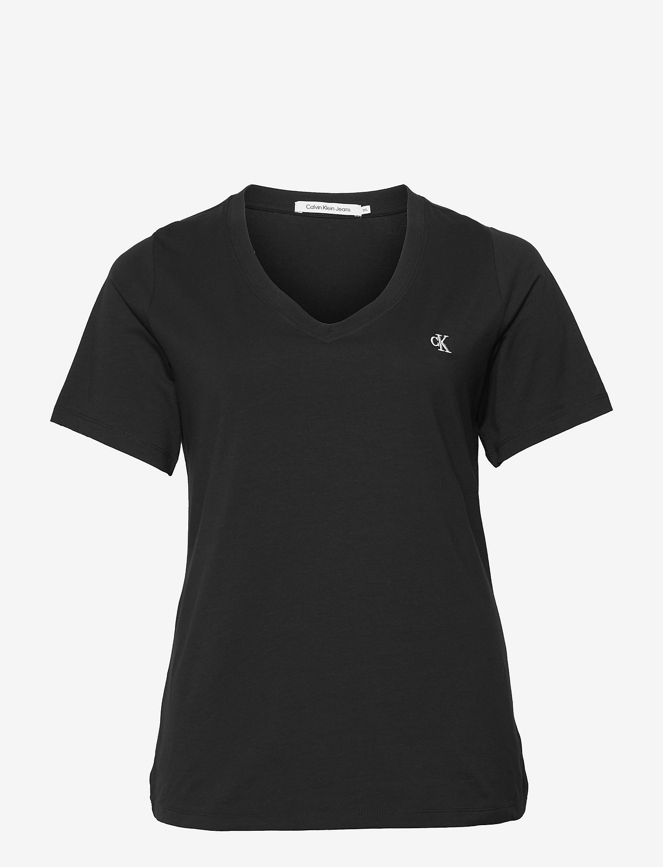 Calvin Klein Jeans - PLUS CK EMBROIDERY V-NECK TEE - ck black - 0