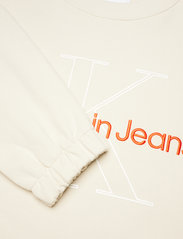 Calvin Klein Jeans - PLUS TWO TONE MONOGRAM CREW NECK - plus size - eggshell - 2