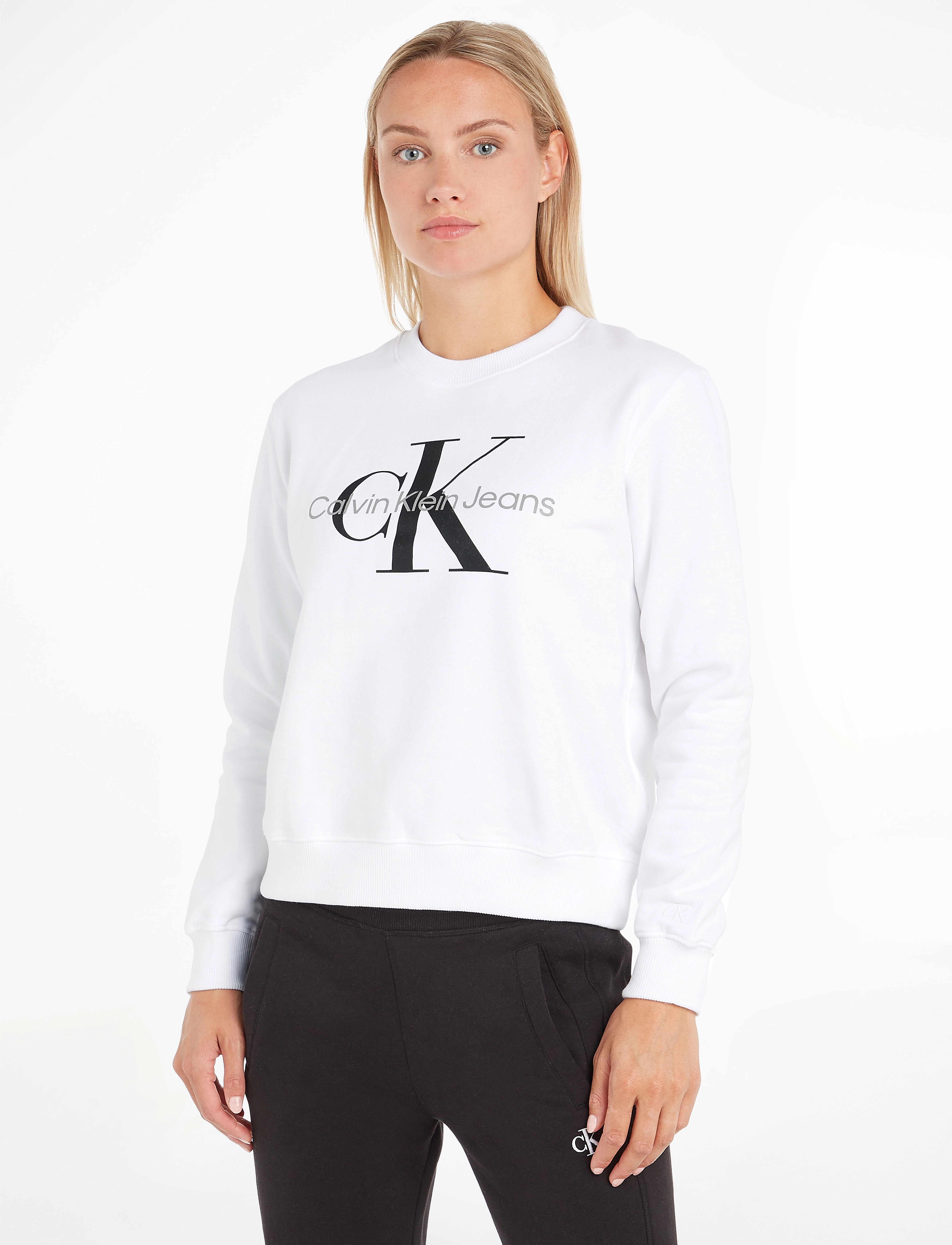 Calvin Klein Jeans - CORE MONOLOGO SWEATSHIRT - bright white - 3