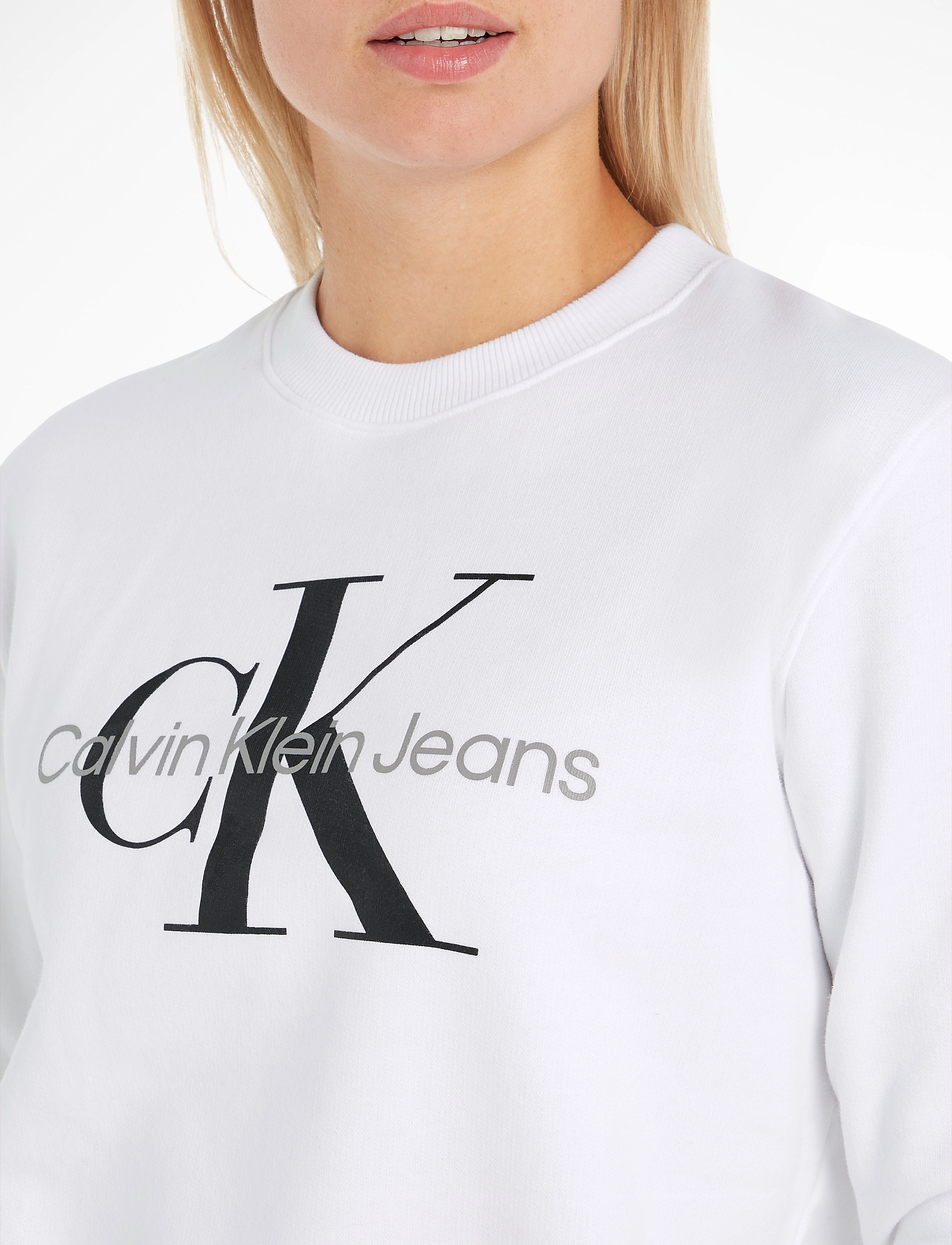 Calvin Klein Jeans - CORE MONOLOGO SWEATSHIRT - bright white - 5