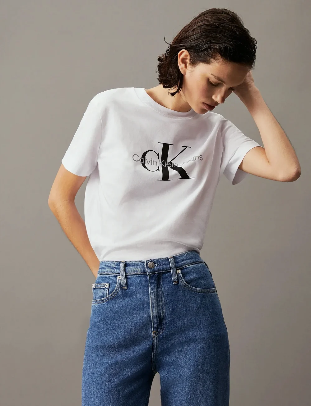 Calvin Klein Jeans - CORE MONOLOGO REGULAR TEE - t-shirts - bright white - 4