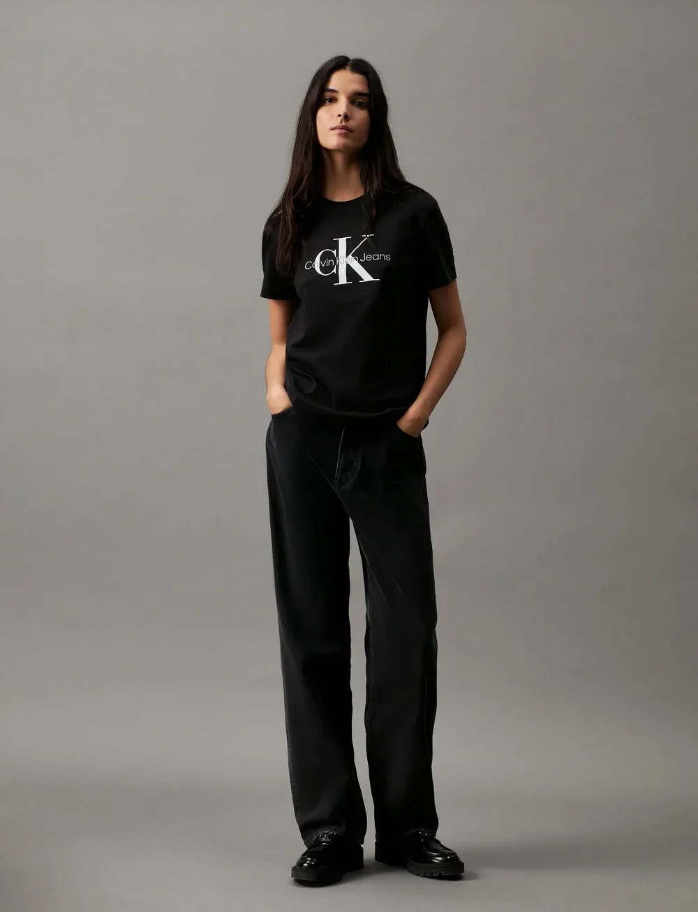 Calvin Klein Jeans - CORE MONOLOGO REGULAR TEE - t-shirts - ck black - 0