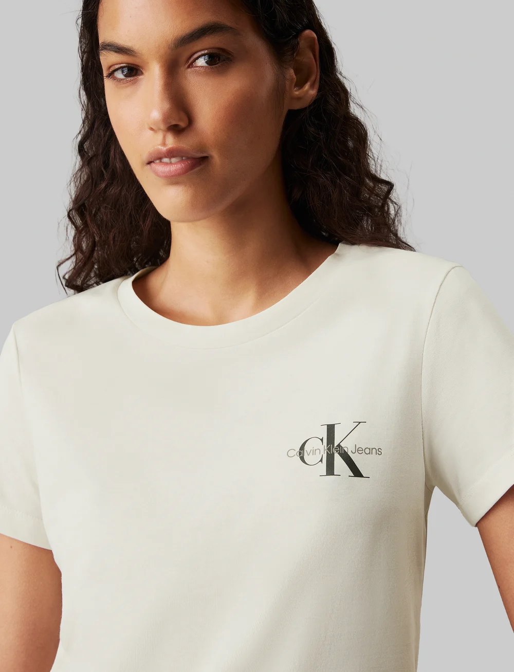 Calvin Klein Jeans - 2-PACK MONOLOGO SLIM TEE - t-shirts - ck black / ivory - 0