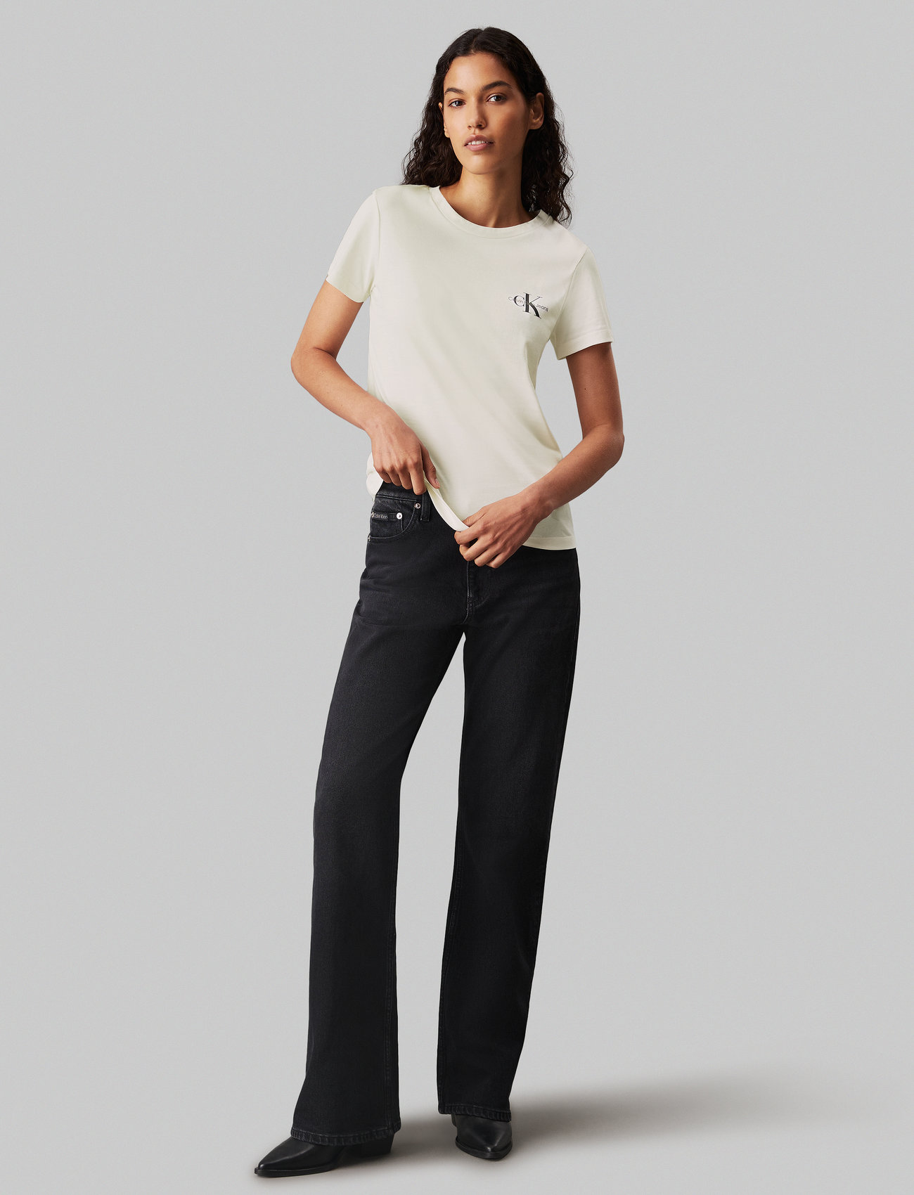 Calvin Klein Jeans - 2-PACK MONOLOGO SLIM TEE - autumn clothing - ck black / ivory - 5