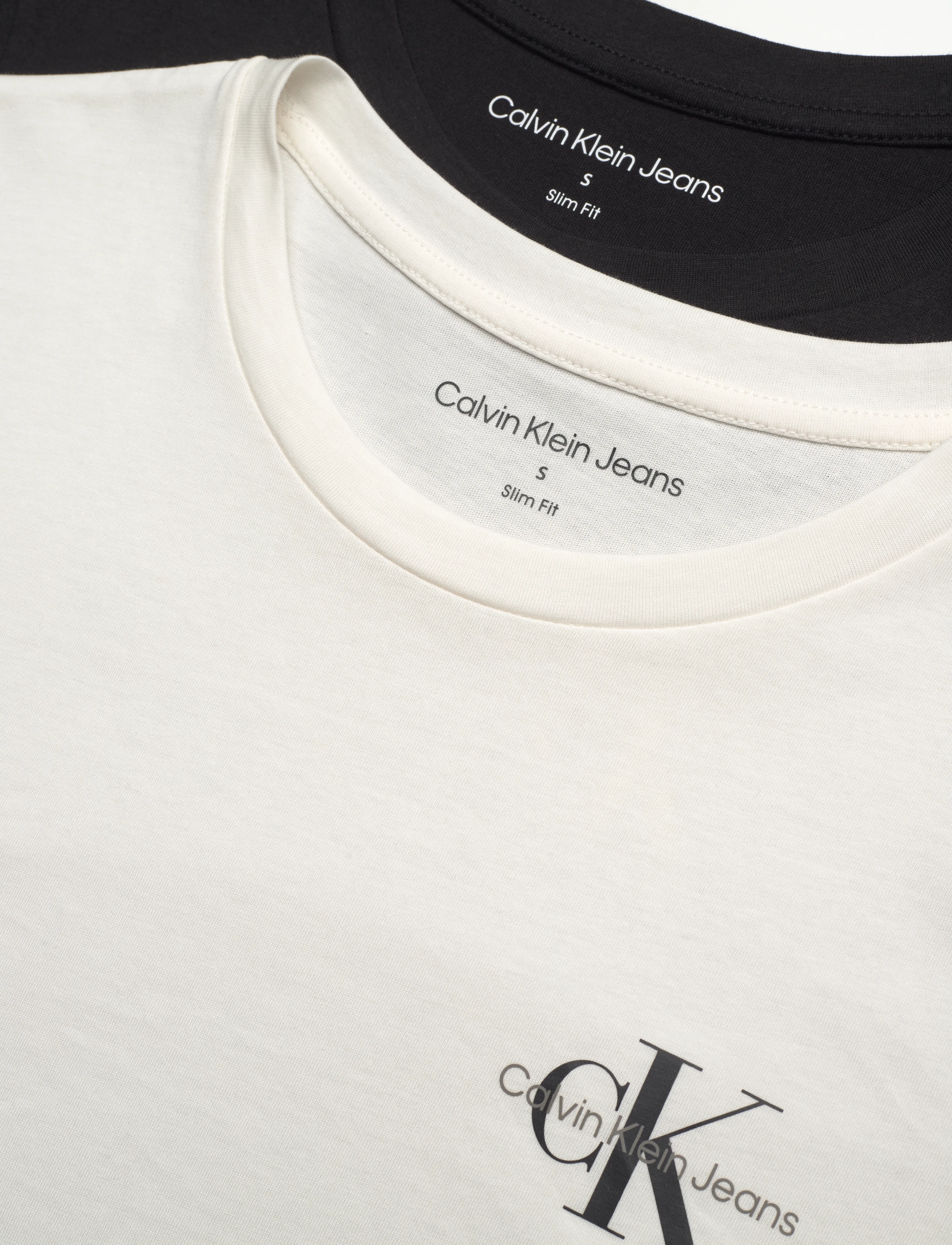 Calvin Klein Jeans - 2-PACK MONOLOGO SLIM TEE - ck black / ivory - 4