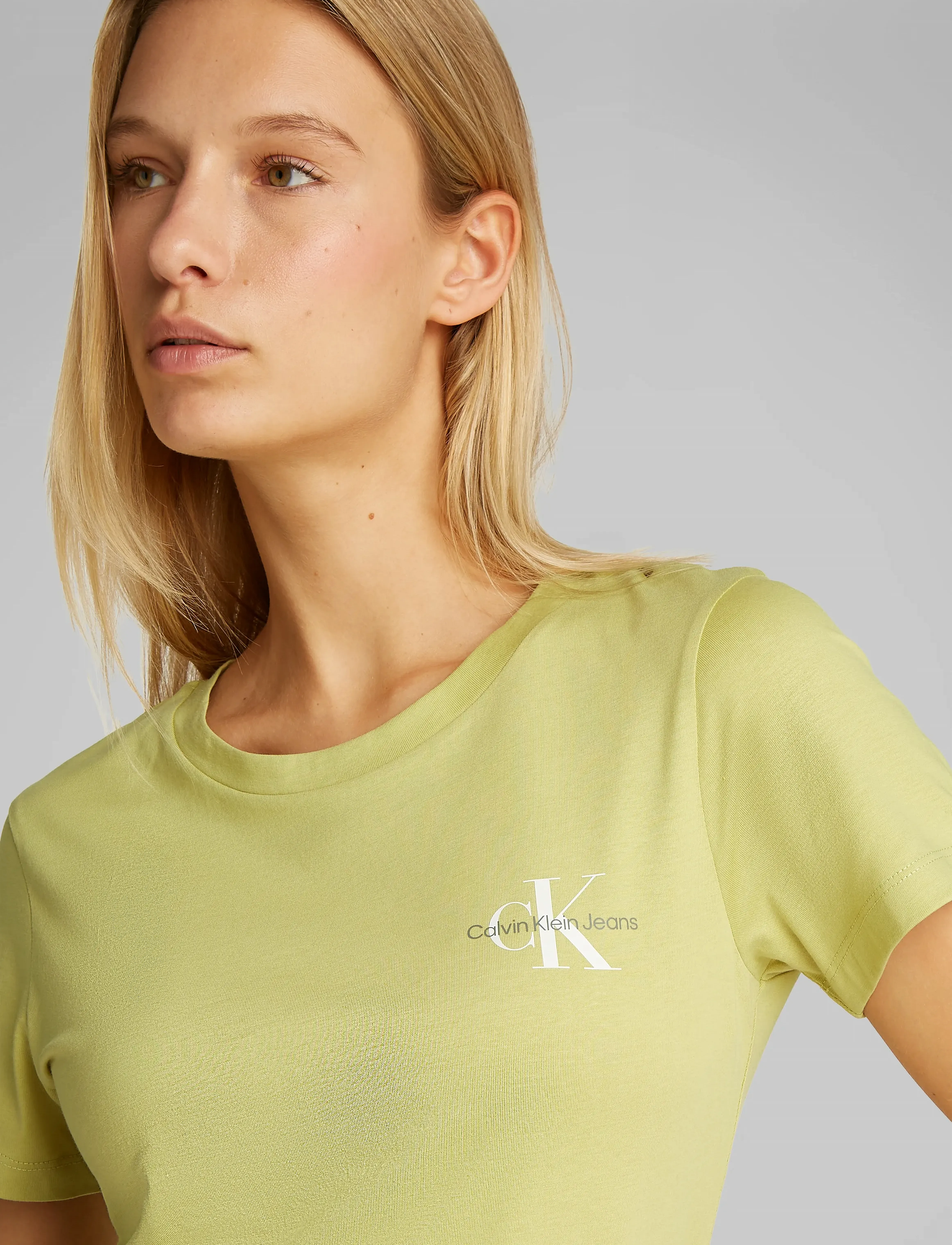Calvin Klein Jeans - 2-PACK MONOLOGO SLIM TEE - leek green / bright white - 3