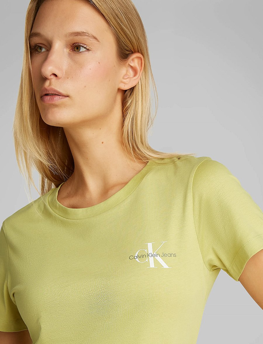 Calvin Klein Jeans - 2-PACK MONOLOGO SLIM TEE - leek green / bright white - 3