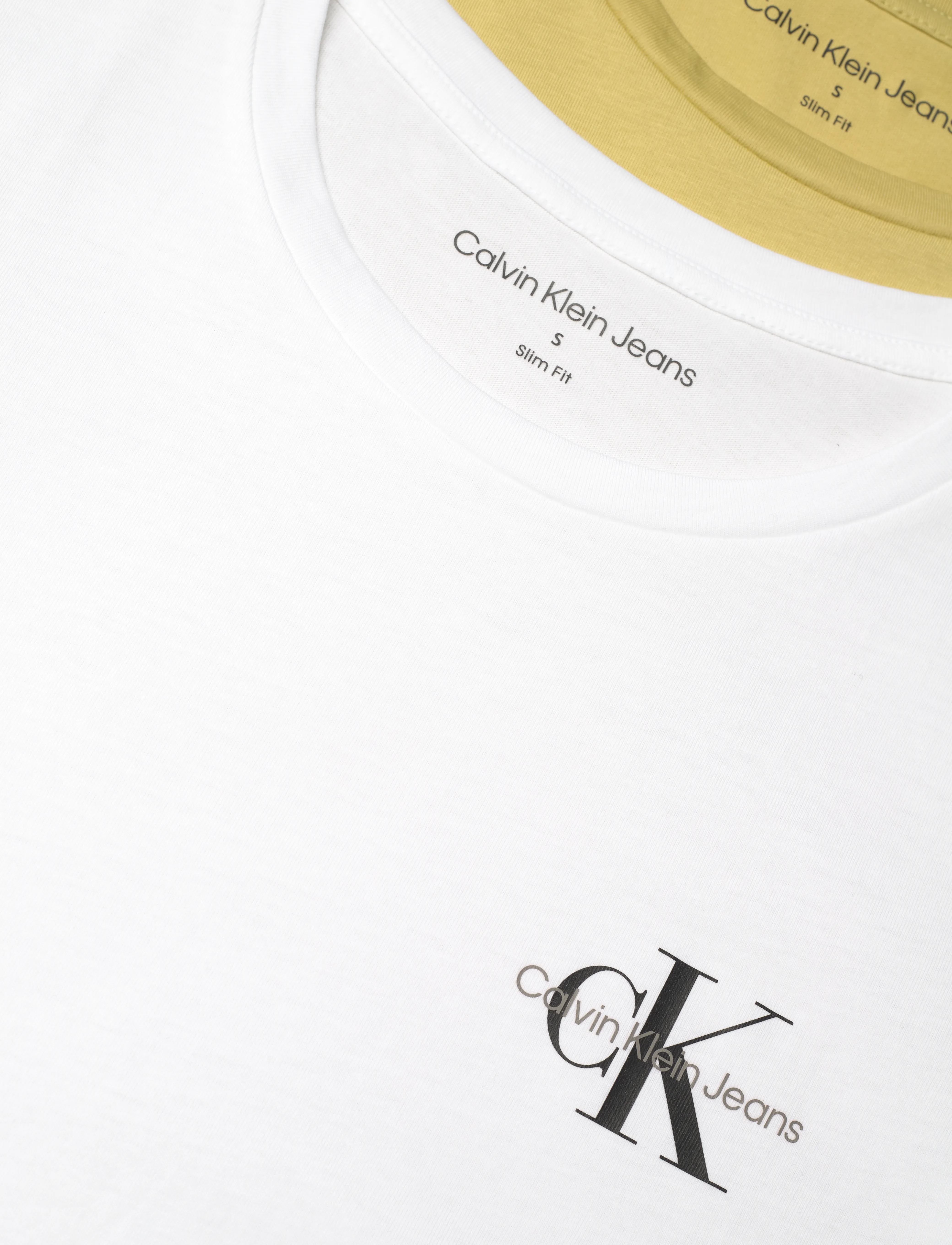 Calvin Klein Jeans - 2-PACK MONOLOGO SLIM TEE - leek green / bright white - 4
